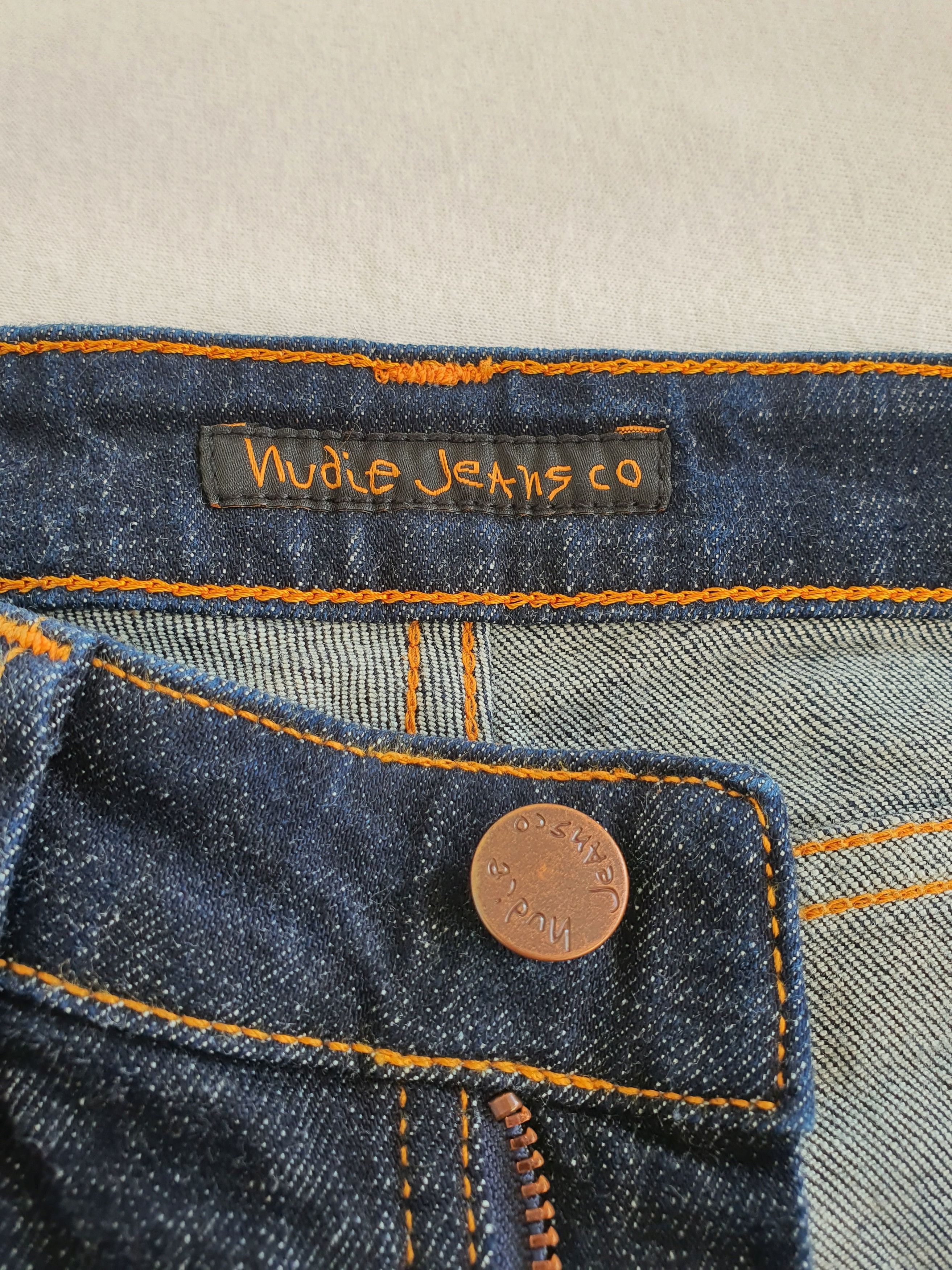 Nudie Jeans SKINNY LIN Denim Jeans - TWILL NAVY (N904) - W27 L32 Size US 27 - 5 Thumbnail