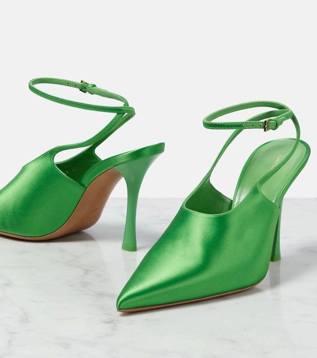Givenchy o1srvl11e0624 Slingback Pumps in Green Size US 9 / IT 39 - 3 Thumbnail