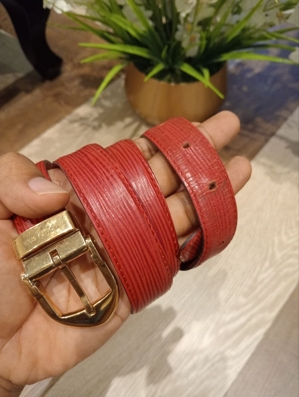 Louis Vuitton LOUIS VUITTON EPI LEATHER BELT Size ONE SIZE - 18 Thumbnail