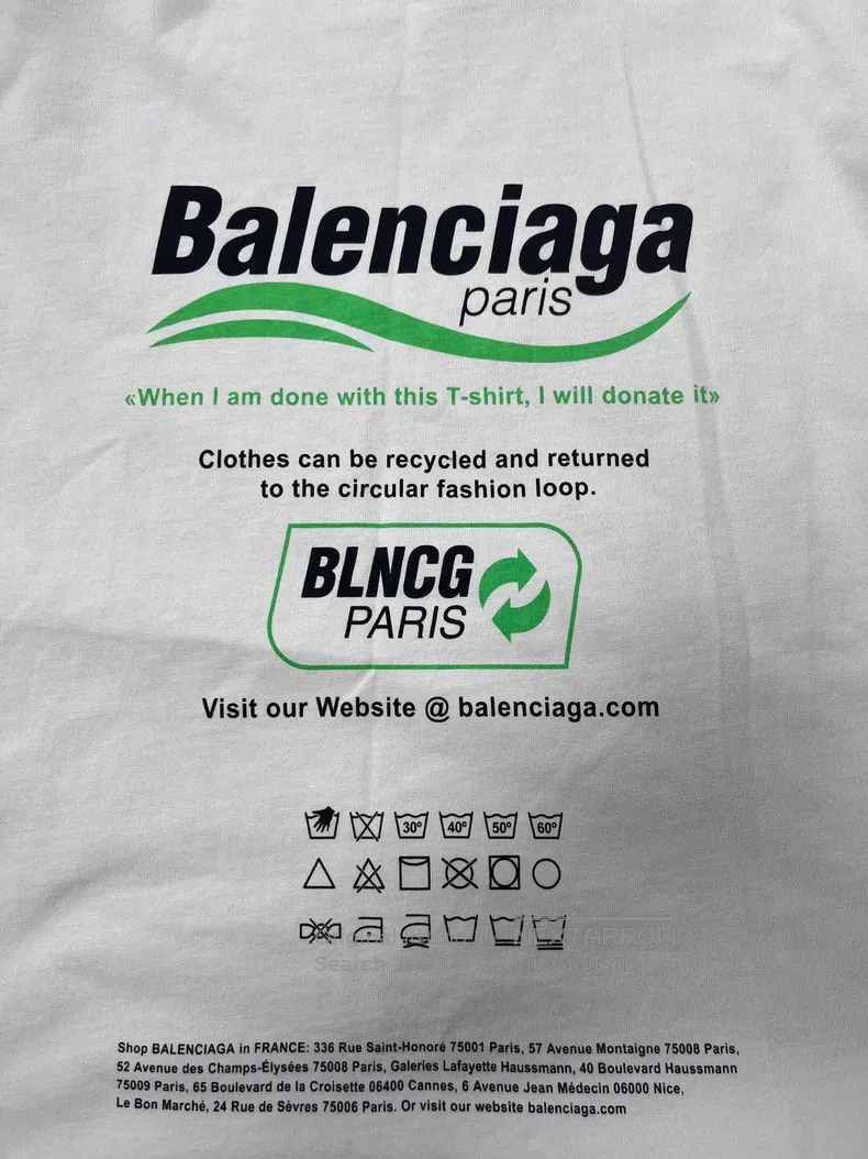 Balenciaga Balenciaga Logo print casual classic round neck short slee Size US XS / EU 42 / 0 - 3 Thumbnail