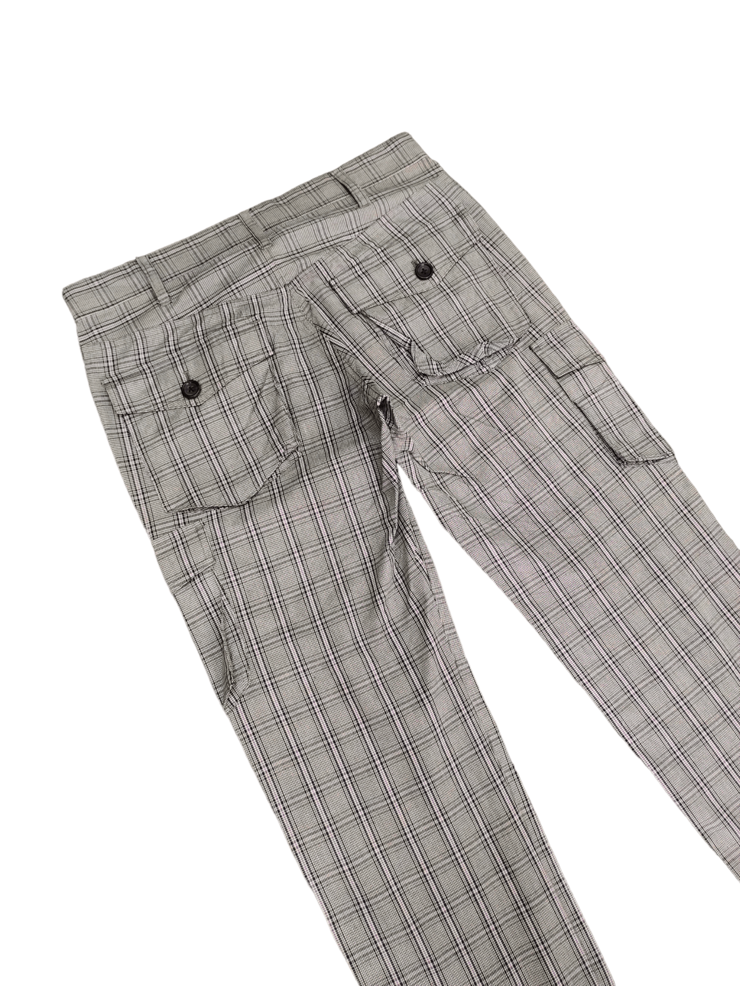 If Six Was Nine Boycott Checkered Plaid Cargo Pants Size US 31 - 16 Thumbnail