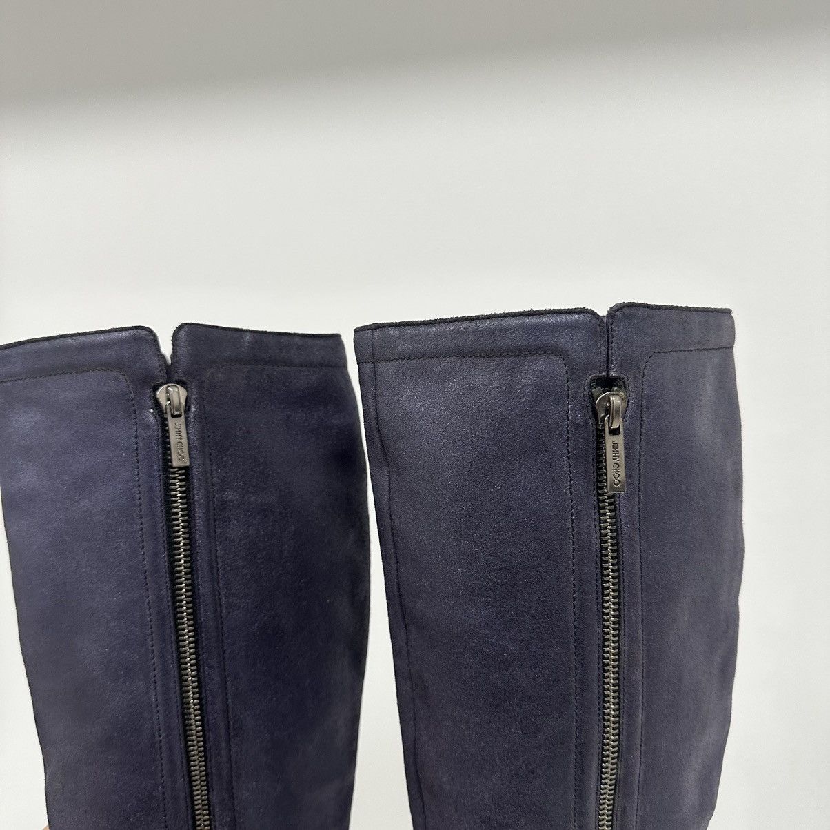 Jimmy Choo Jimmy Choo Metallic Purple Leather Knee Lenght Boots Size US 8 / IT 38 - 7 Thumbnail