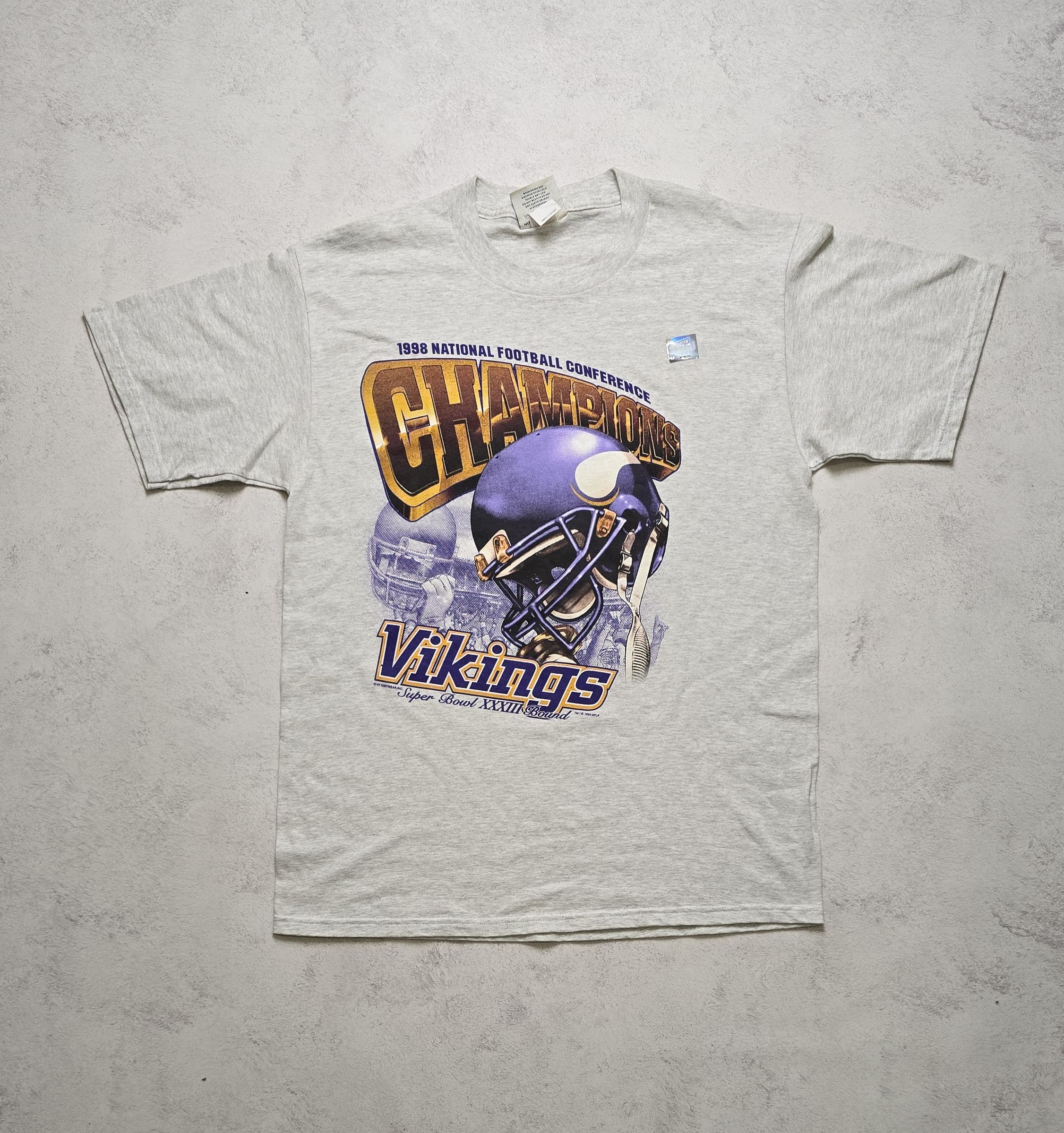 Lee VTG Vikings 1998 NFC Champions Super Bowl XXXIII T-shirt Size US L / EU 52-54 / 3 - 1 Thumbnail