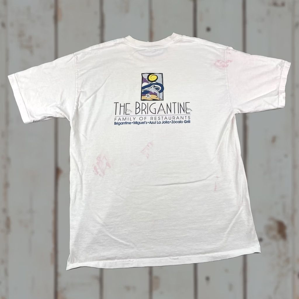 Gildan VINTAGE Gildan T-Shirt Brigantine California 90s Mens Large Pink Tee Shirt Crew Neck Regular Fit Size US L / EU 52-54 / 3 - 1 Thumbnail
