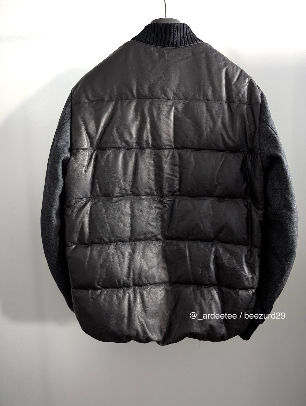 Marni *NEW* $4K LEATHER DOWN CASHMERE BOMBER JACKET Size US M / EU 48-50 / 2 - 2 Thumbnail