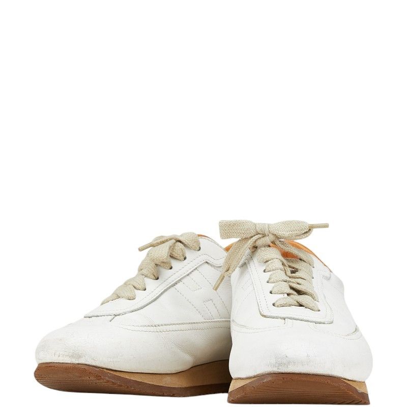 Hermes Hermes Hermes White Leather Quick Sneakers Leather Shoes Size ONE SIZE - 1 Thumbnail
