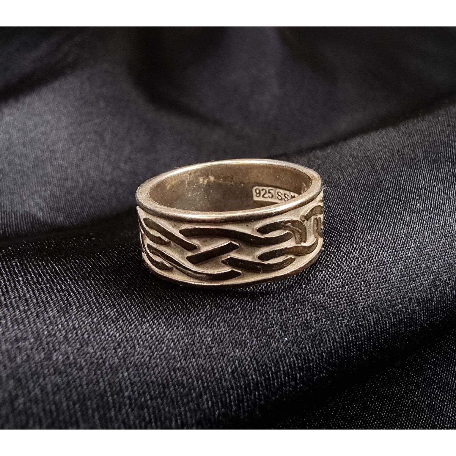 Sterling Silver Rare Vintage Sterling Silver 925 Intricate Flame Design Ring Size ONE SIZE - 1 Thumbnail