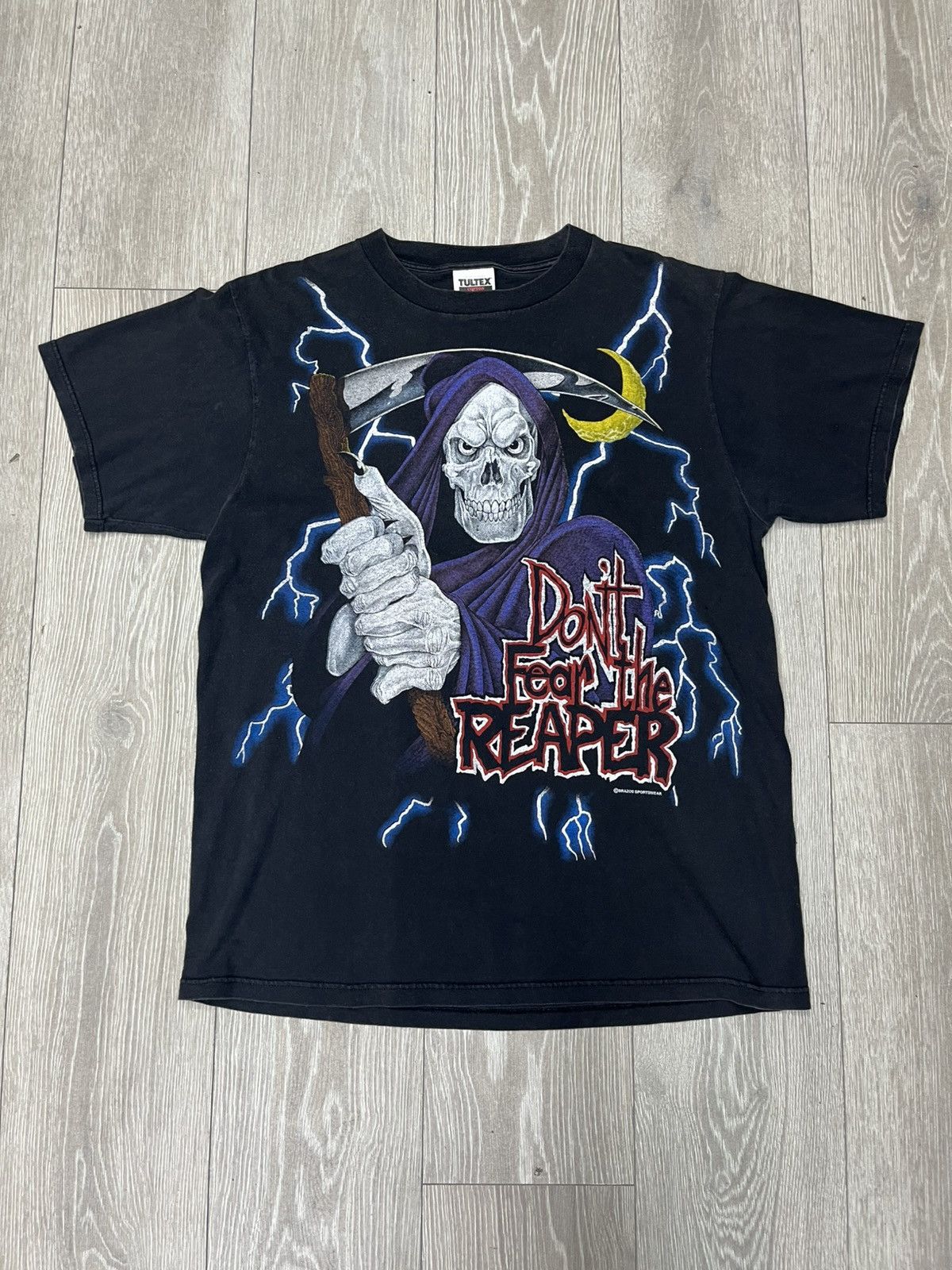 Tultex American Thunder Don’t Fear The Reaper Vintage 1990s T-shirt Size US L / EU 52-54 / 3 - 1 Thumbnail