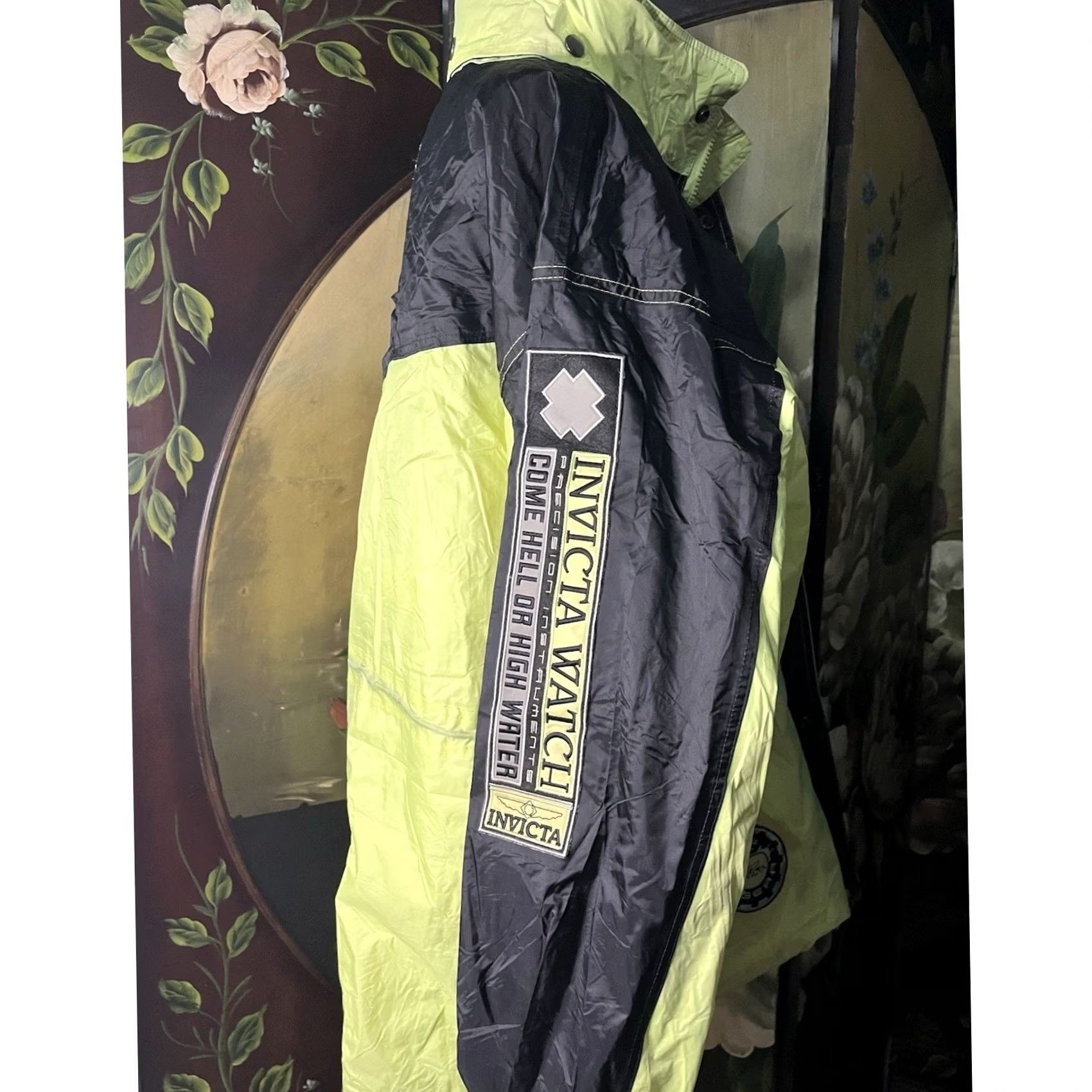 Invicta Invicta Yellow Black Hooded Jacket Unisex Size L Size US L / EU 52-54 / 3 - 3 Thumbnail