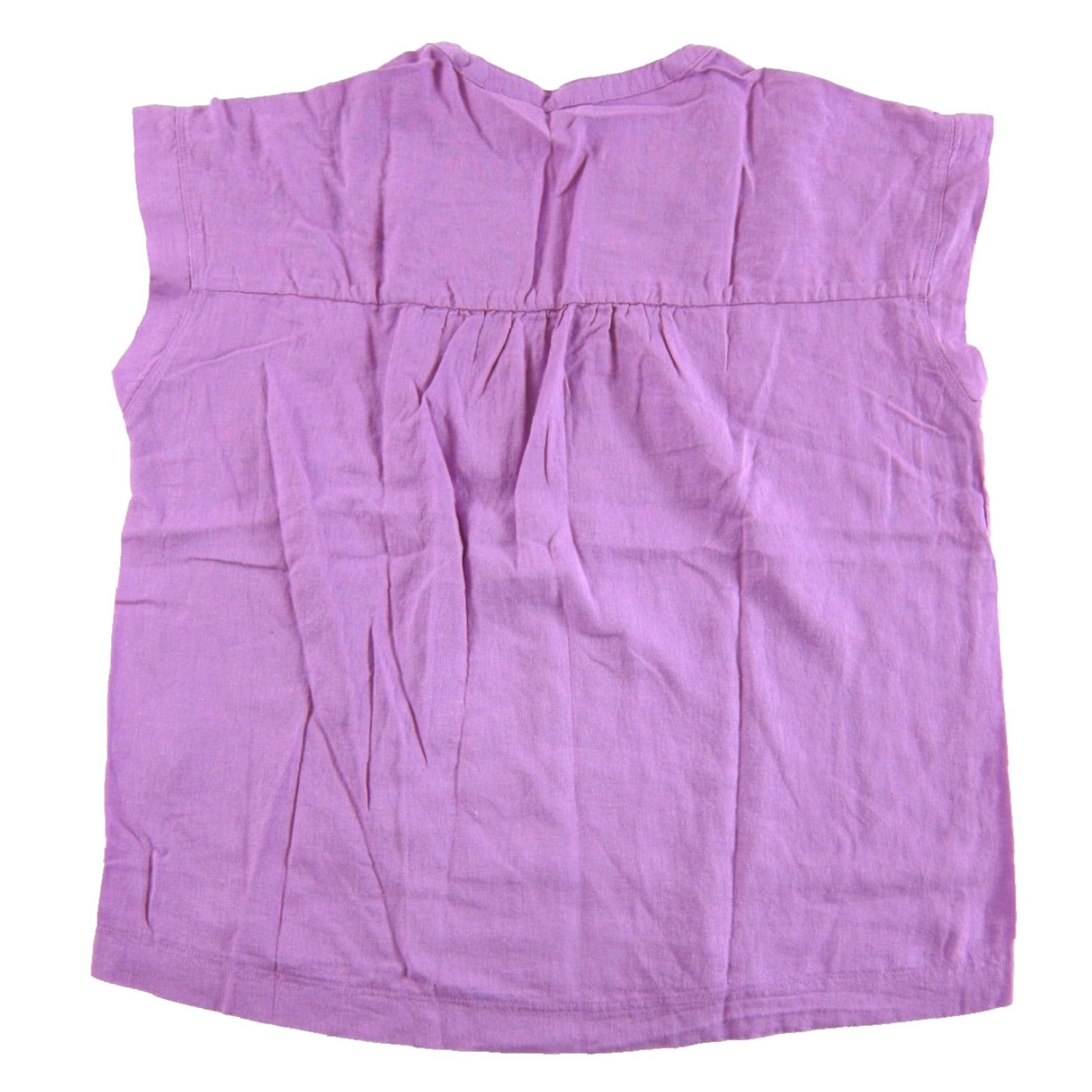 Splendid Splendid Blouse Women Medium Purple Cap Sleeve V-Neck Boxy Linen Cotton Blouse Size M / US 6-8 / IT 42-44 - 5 Thumbnail