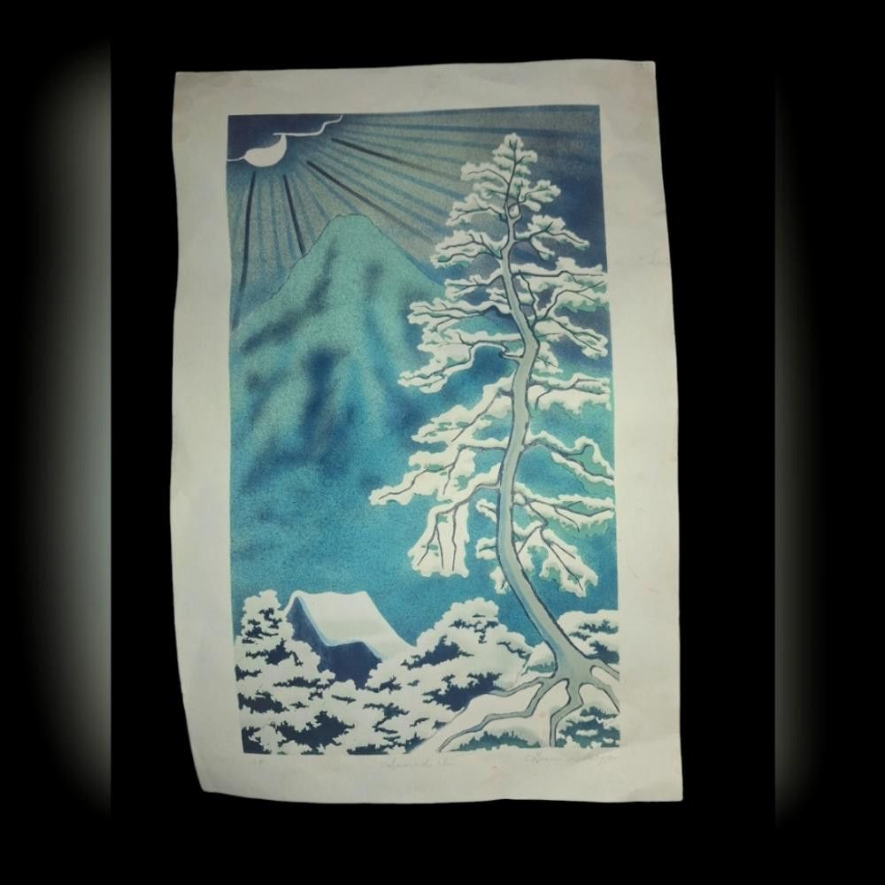 Designer Grace D'Esopo "Snowed In" -S/N Lithograph 1980's. Size ONE SIZE - 1 Thumbnail