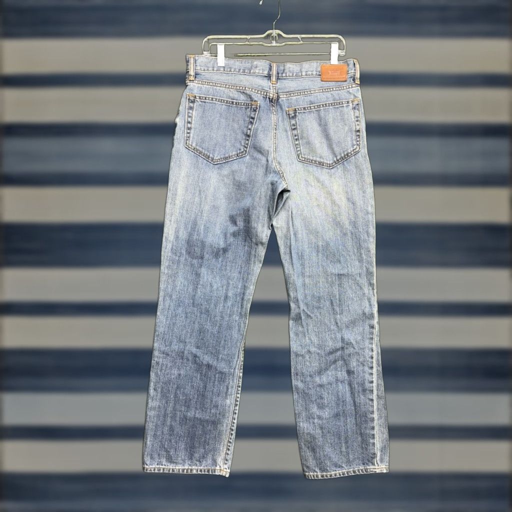 Gap Gap Jeans Mens 33X30 Easy Fit Regular Straight Distressed 100% Cotton Medium Wash Blue 1969 Gap 1969 Mens Jeans Size US 33 - 1 Thumbnail