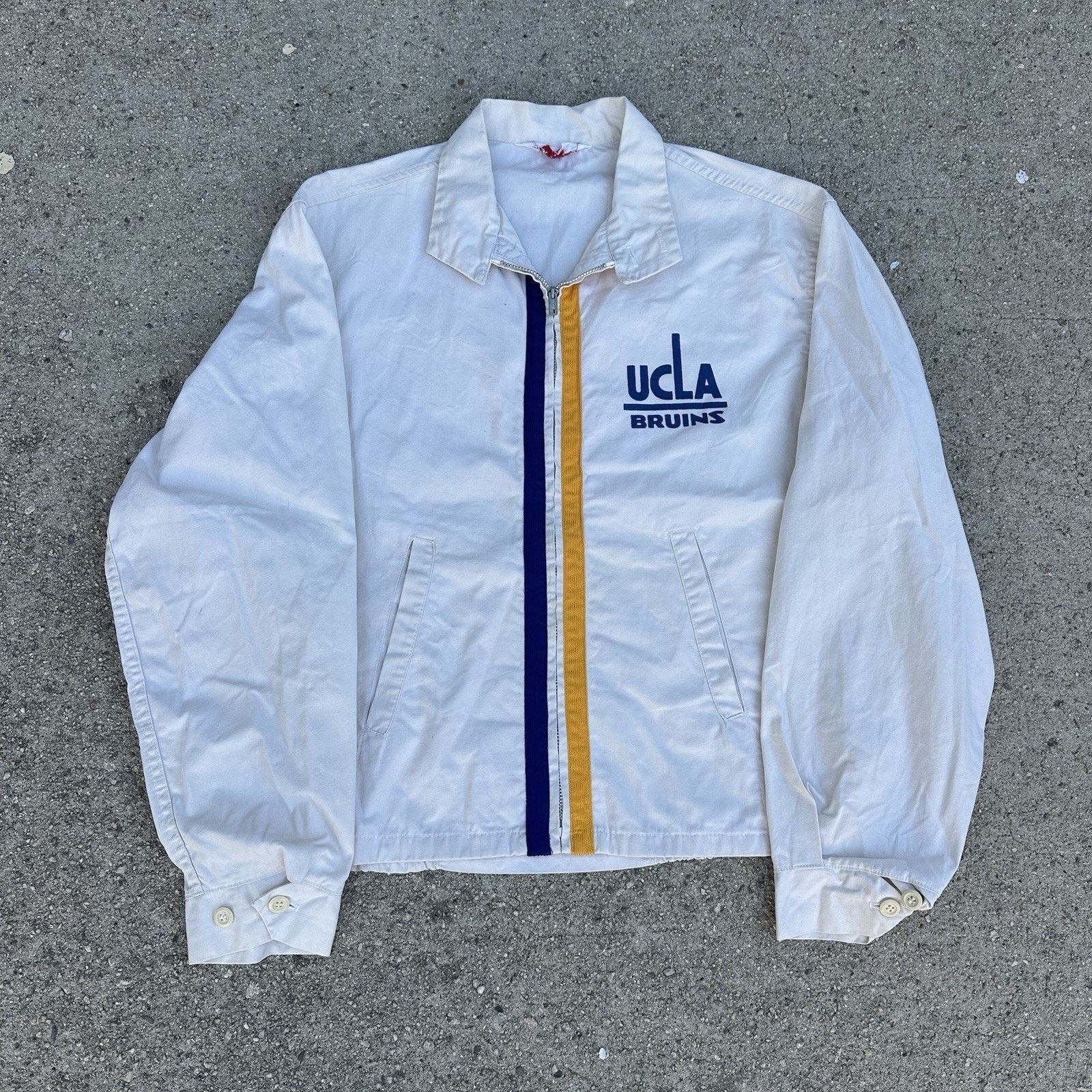 NCAA × Vintage Vintage 70s Sportswear UCLA Bruins Zip Up Work Jacket Large Size US L / EU 52-54 / 3 - 1 Thumbnail