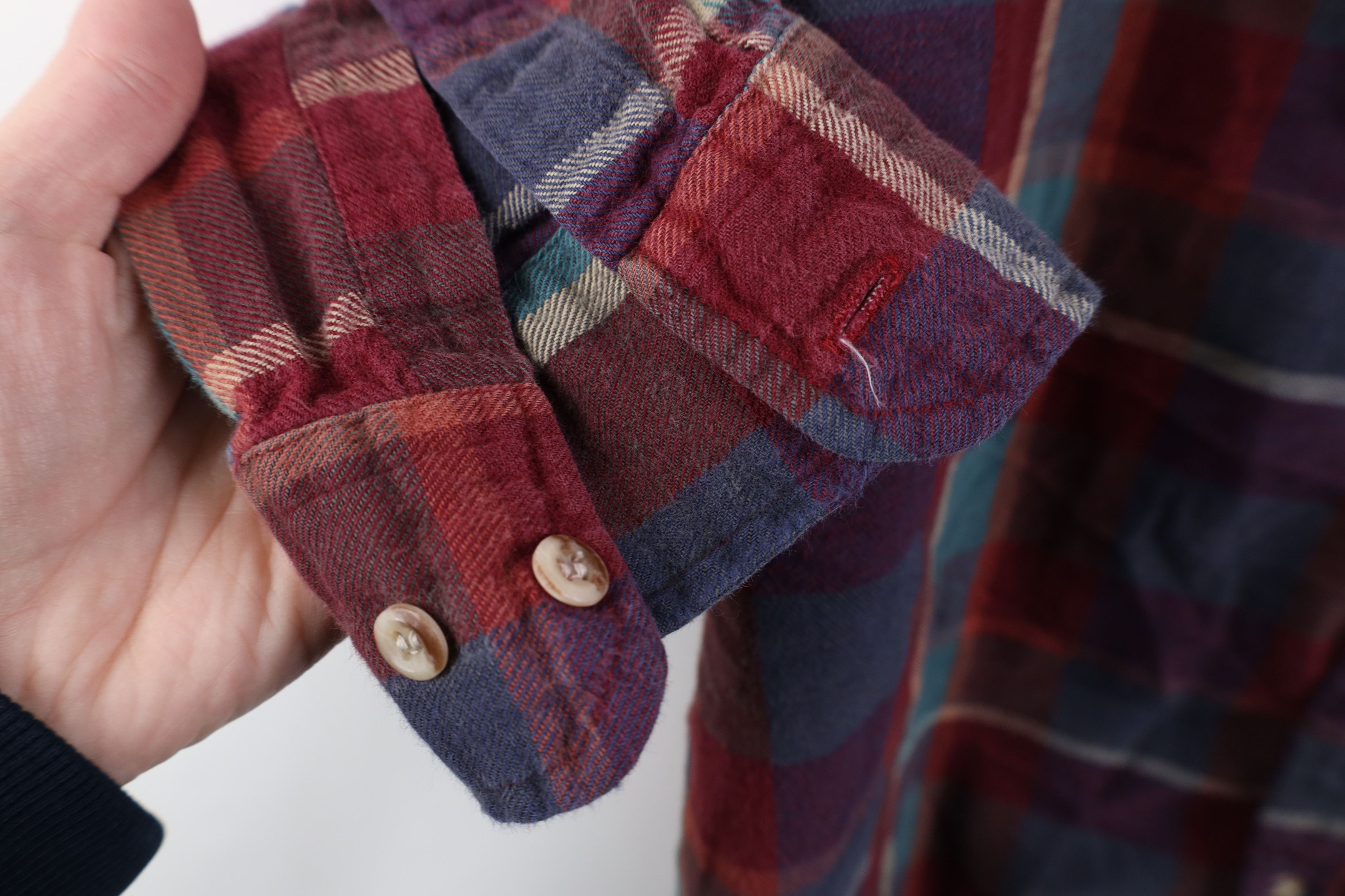 Vintage Vintage 70s Streetwear Yarn Dye Flannel Button Down Shirt Size US L / EU 52-54 / 3 - 4 Thumbnail