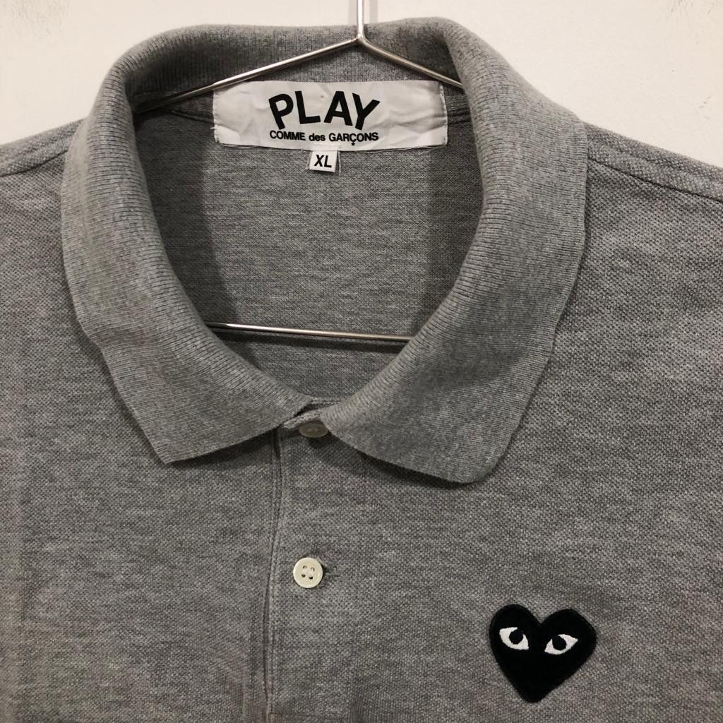 Comme des Garcons AD2017 CDG Play Black Heart Polo Tee Size US M / EU 48-50 / 2 - 3 Thumbnail