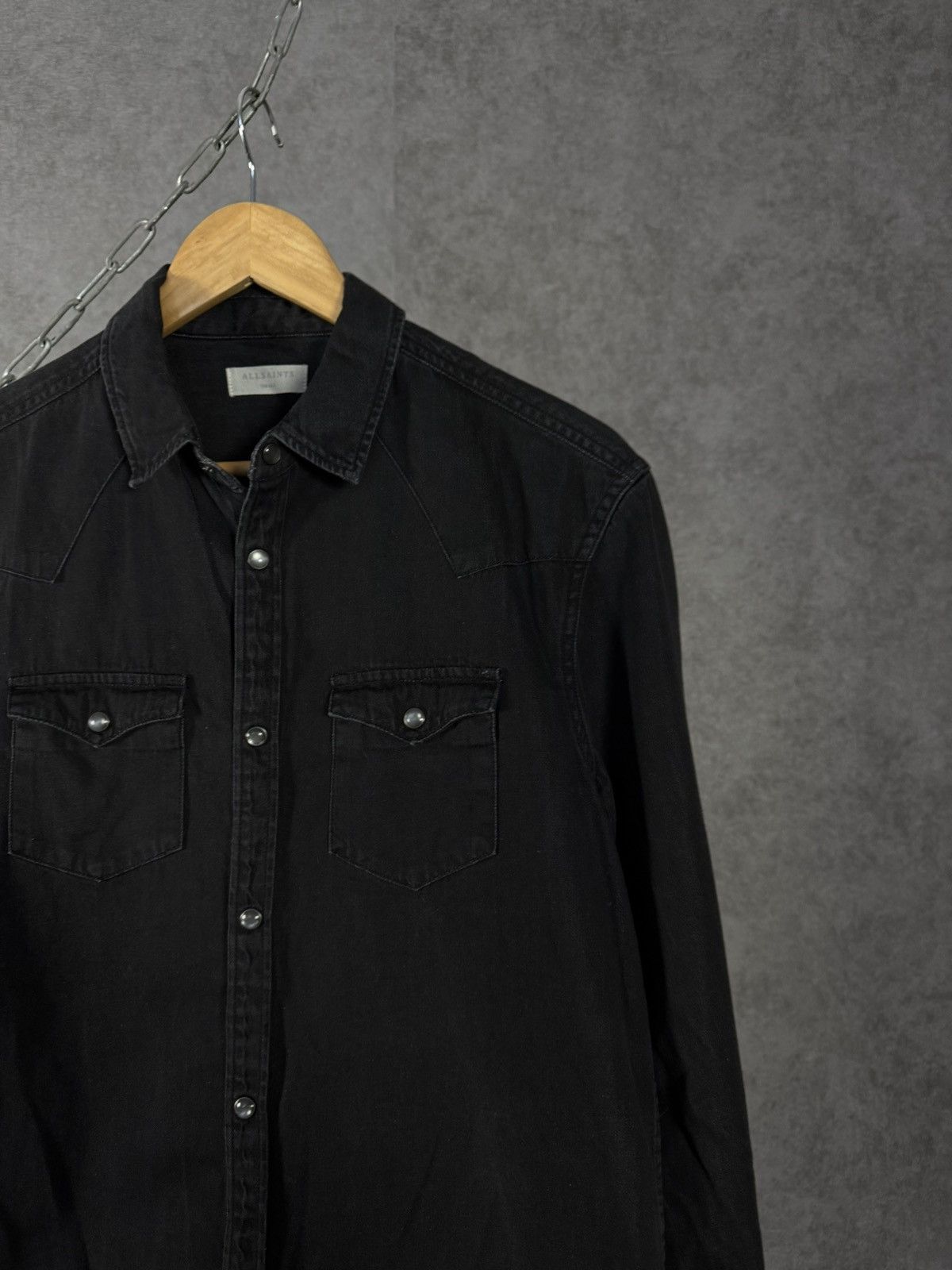 Allsaints Allsaints designer double pocket denim shirt Size US S / EU 44-46 / 1 - 2 Thumbnail