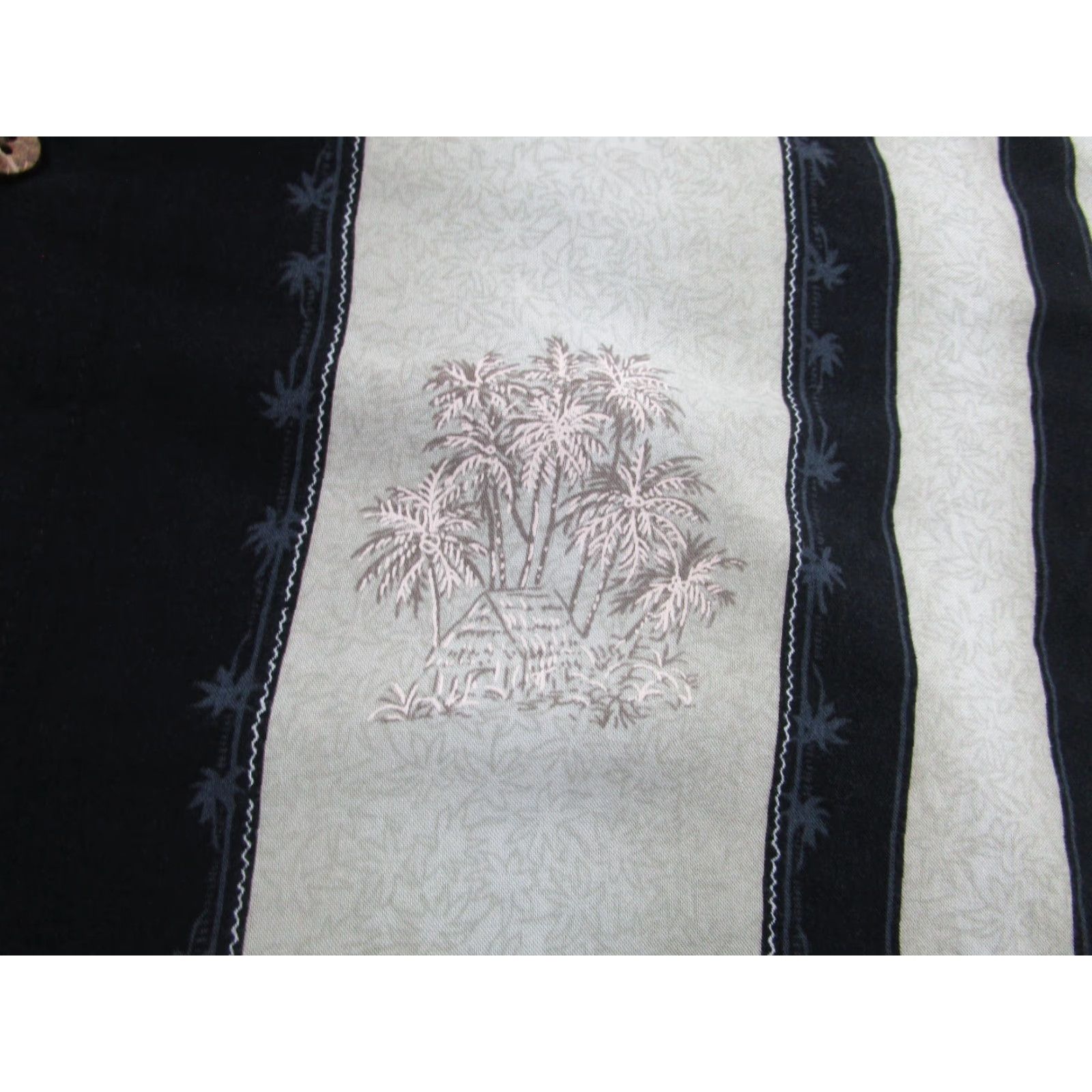 Vintage VINTAGE Island Shores Button-Up Shirt Mens 2XLT Black Beige Palm Tree Hawaiian Aloha Size US XXL / EU 58 / 5 - 4 Thumbnail