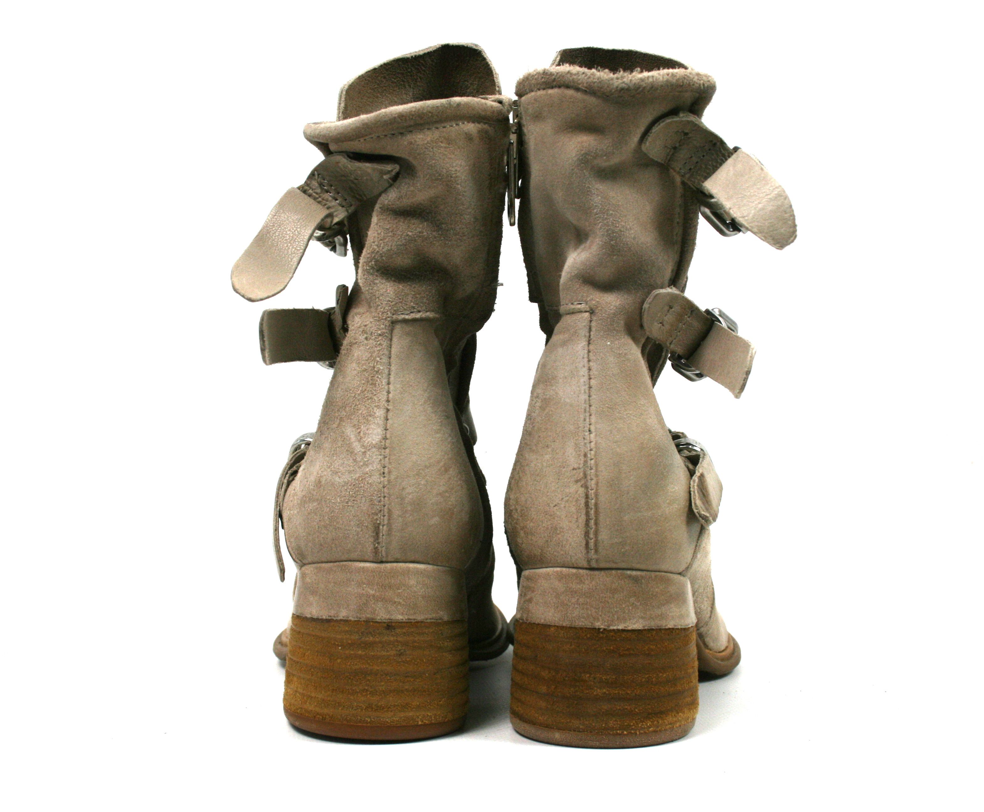 A.S.98 Avant Garde Biker Belted Leather Boots Size US 6 / IT 36 - 8 Thumbnail