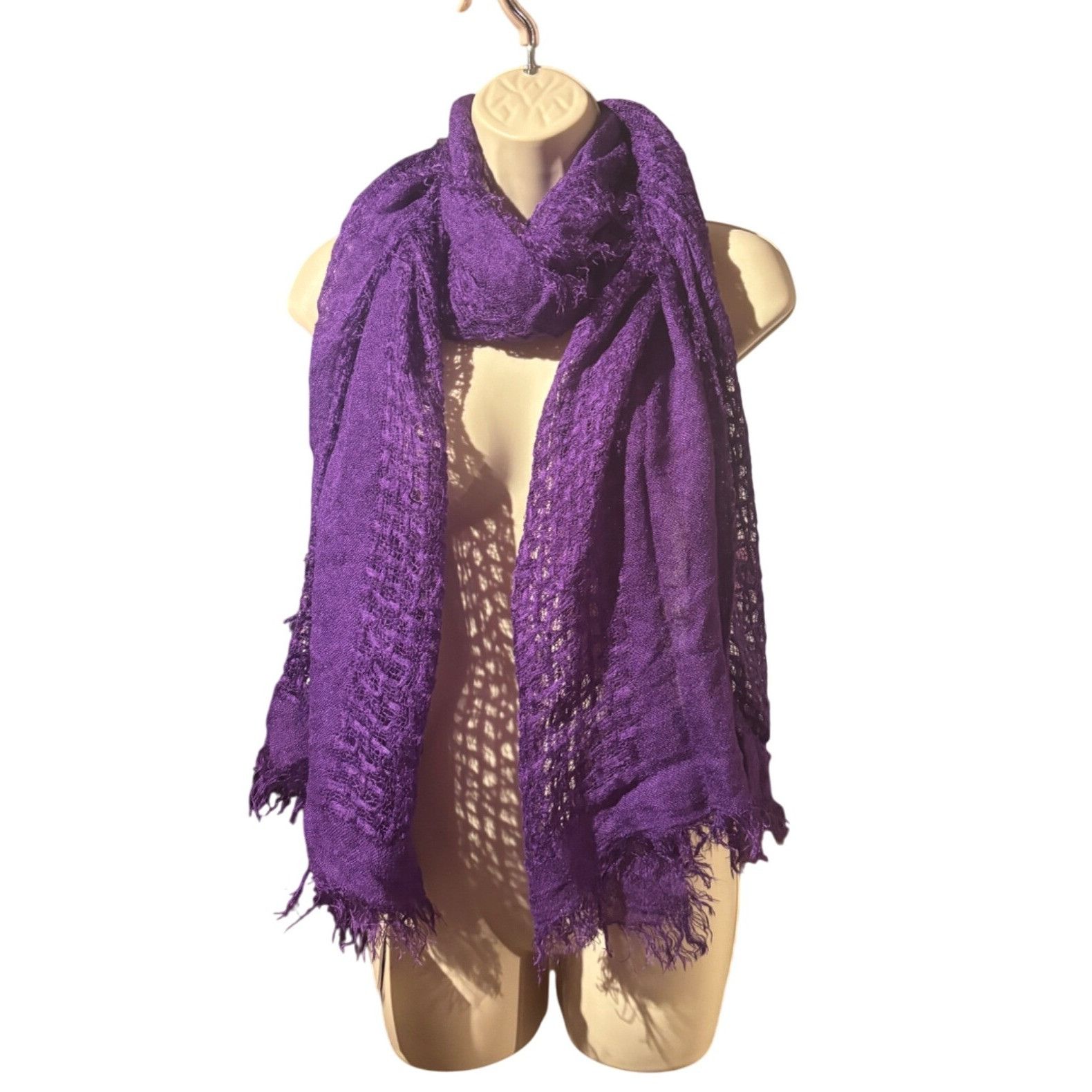 Other Cejon Women's Loosely Woven Fashion Scarf, Purple, OS Size ONE SIZE - 3 Thumbnail
