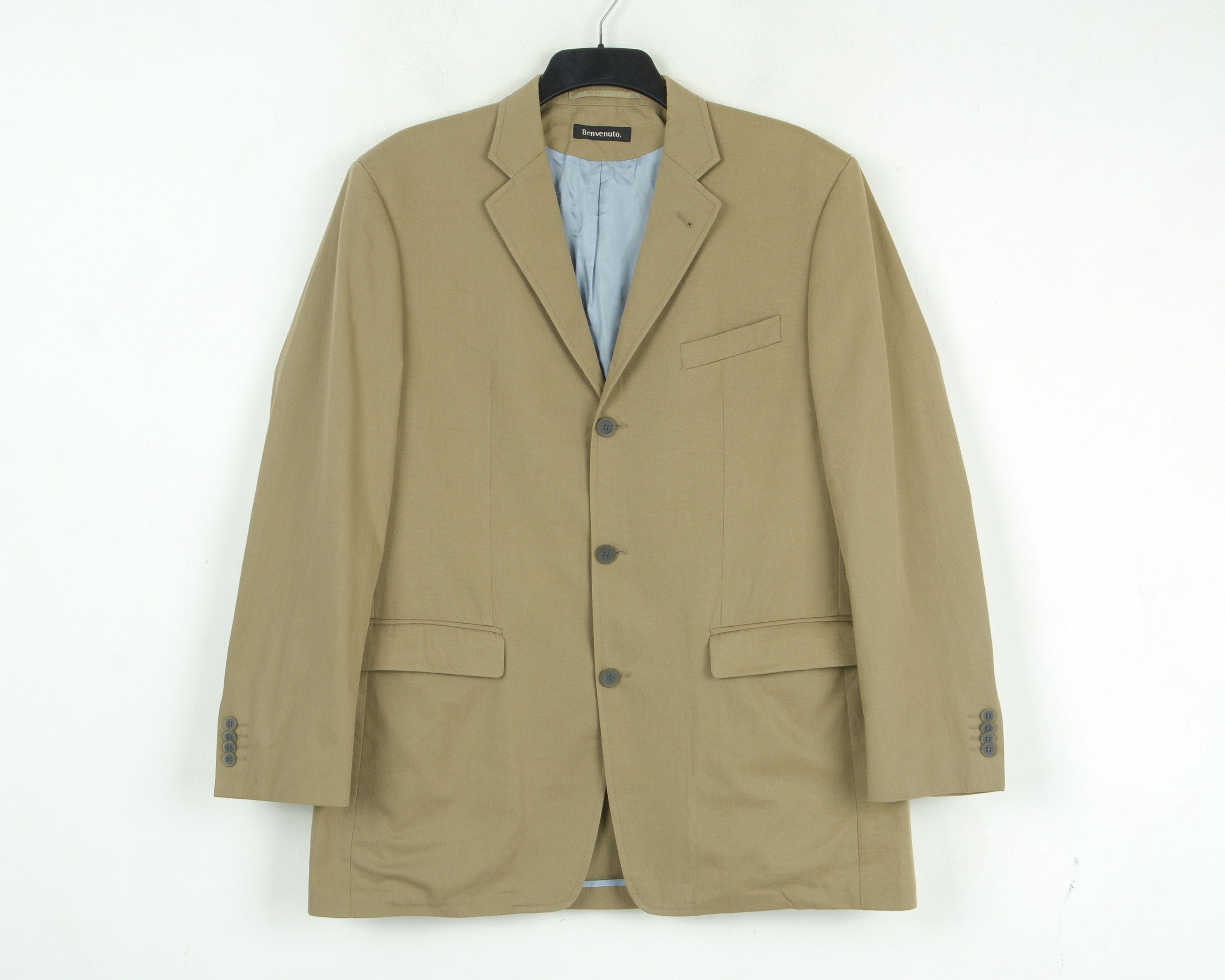 BENVENUTO. Blazer Brown M Coat Jacket Cotton Sport Suit Size 40R - 1 Thumbnail