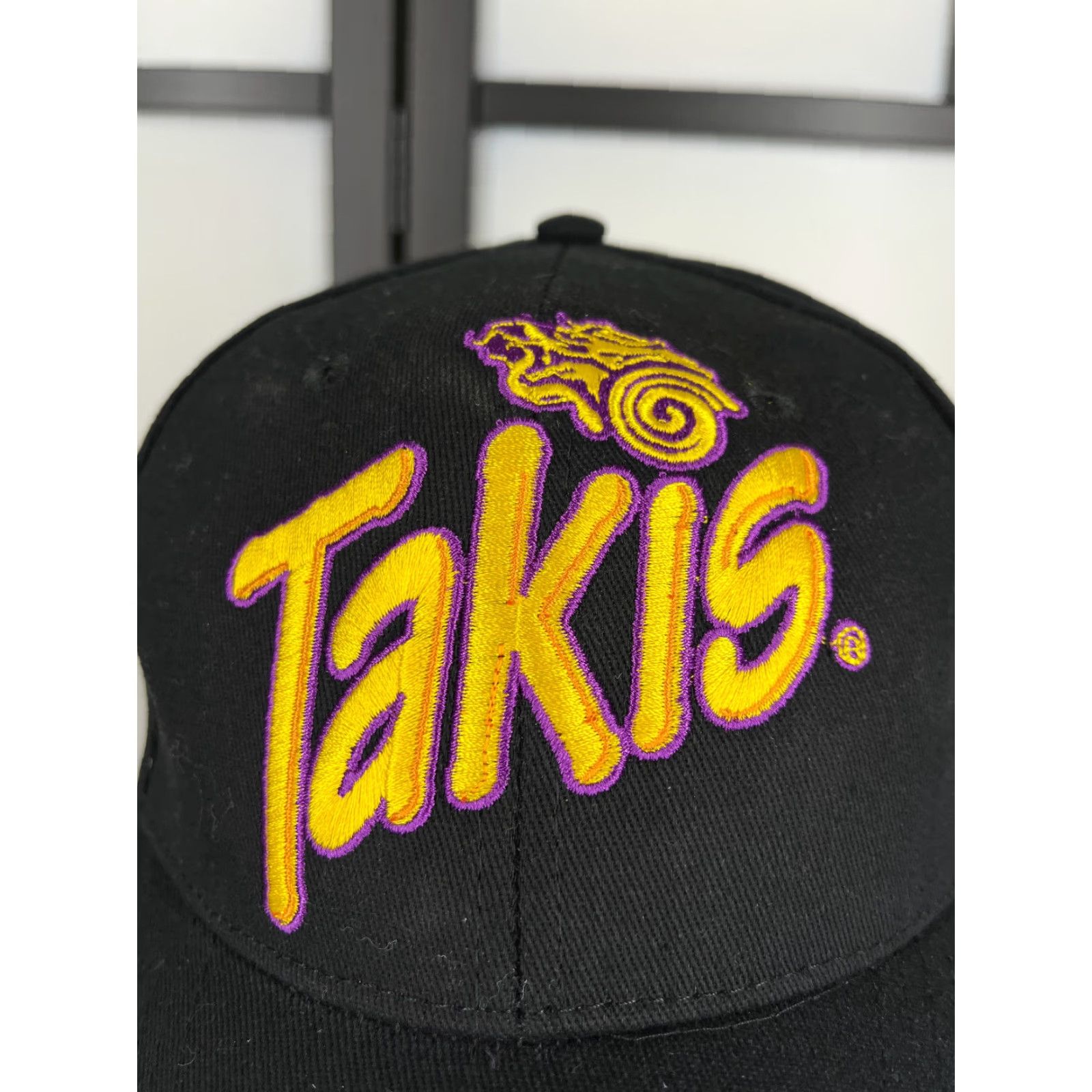 Vintage Knock Out Specialties Hat Cap Strap Back One Size Adult Black Yellow Purple Embroidered Chips Baseball Cap Mens Shirt Size ONE SIZE - 2 Thumbnail