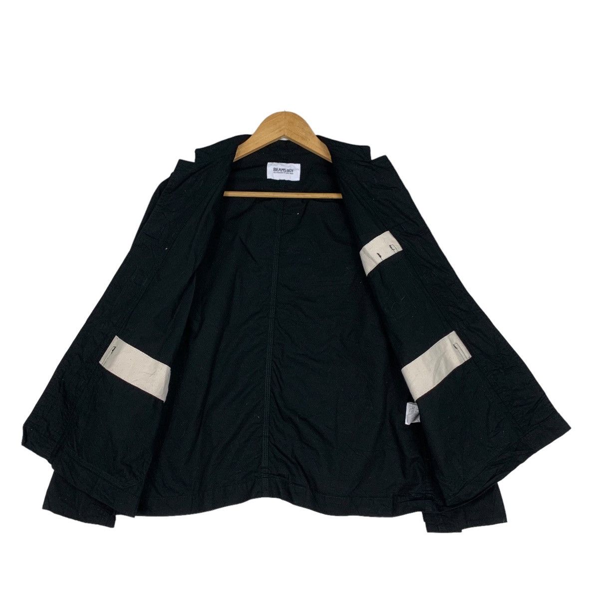 Beams Plus BEAM BOY Black Cotton Mandarin Jacket #0993-C44 Size US S / EU 44-46 / 1 - 11 Thumbnail