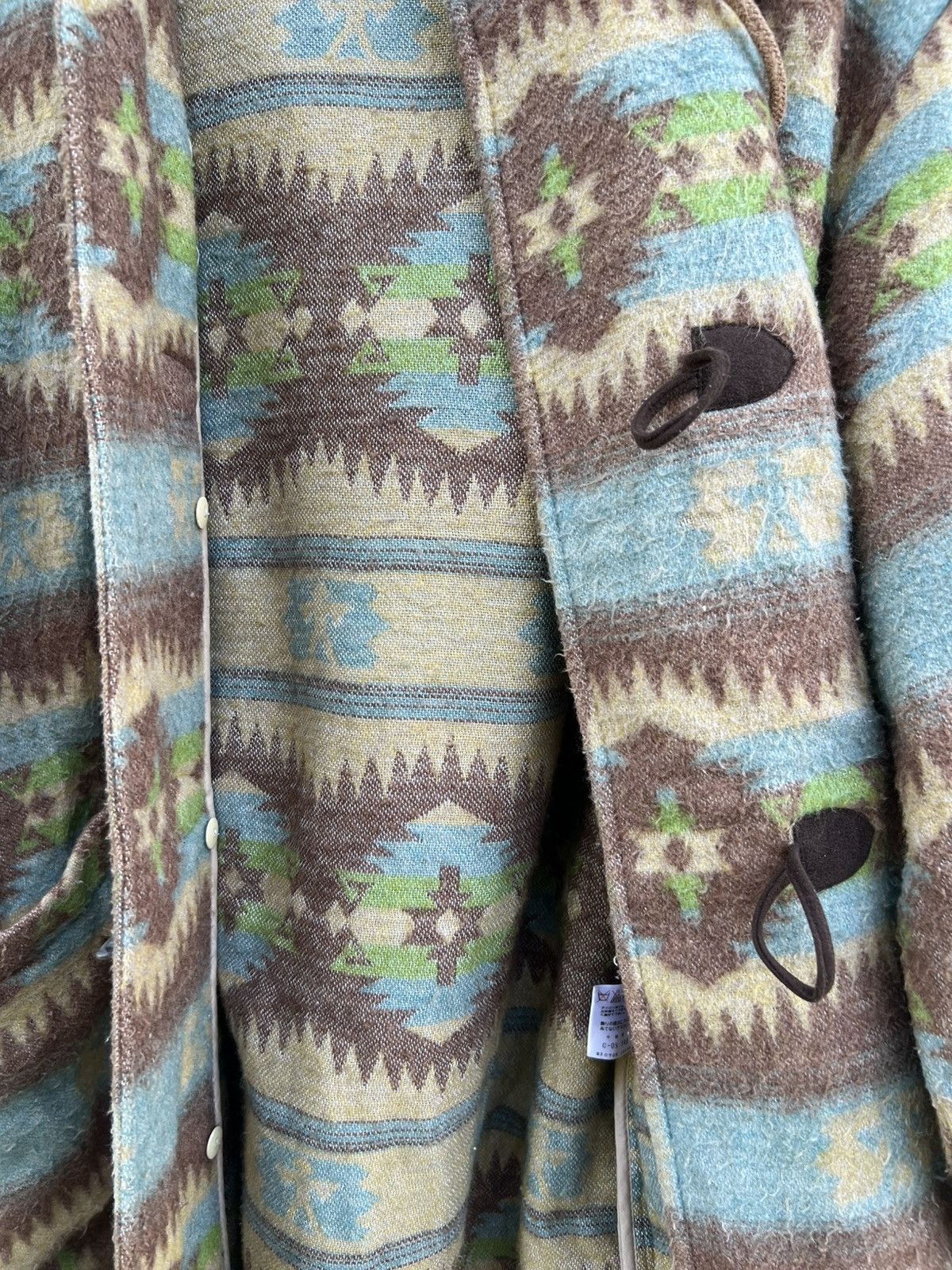 Japanese Brand Vintage Margaretline Aztec Wool Duffle Coat Native American Size US XL / EU 56 / 4 - 20 Thumbnail