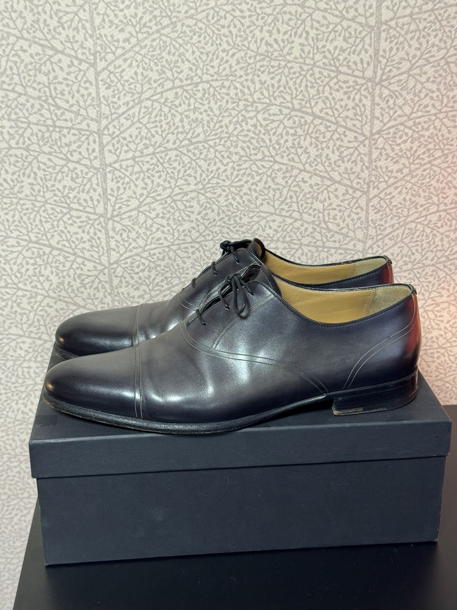Berluti Berluti Galet Oxford S5004 Nero Grigio / US 8.5 Size US 8.5 / EU 41-42 - 3 Thumbnail