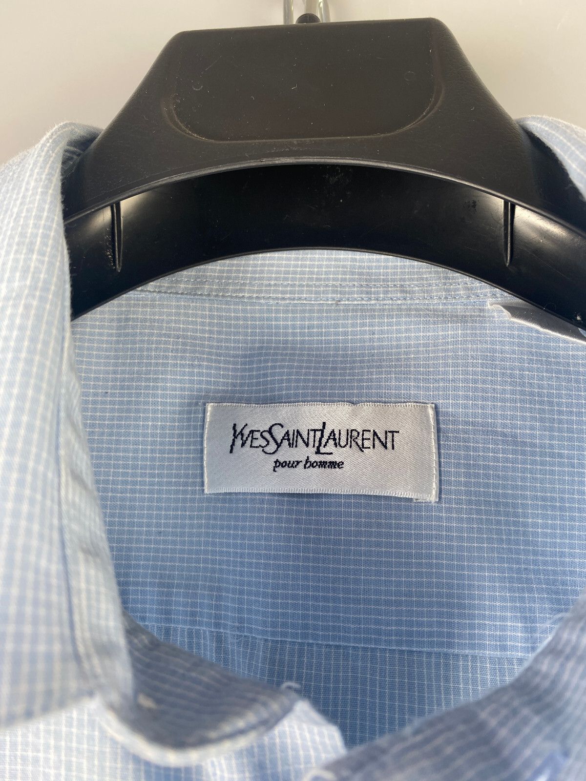 Yves Saint Laurent Yves Saint Laurent YSL Luxury Check Short Sleeve Shirt Size US L / EU 52-54 / 3 - 12 Thumbnail