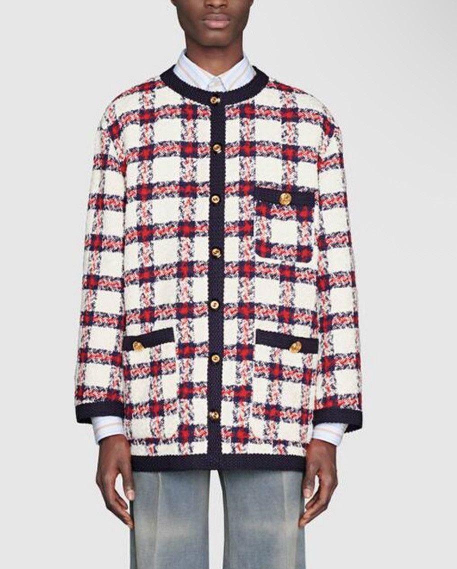 Gucci Gucci GG Button Web Wool Blend Tweed Jacket 660820 Size M / US 6-8 / IT 42-44 - 5 Thumbnail