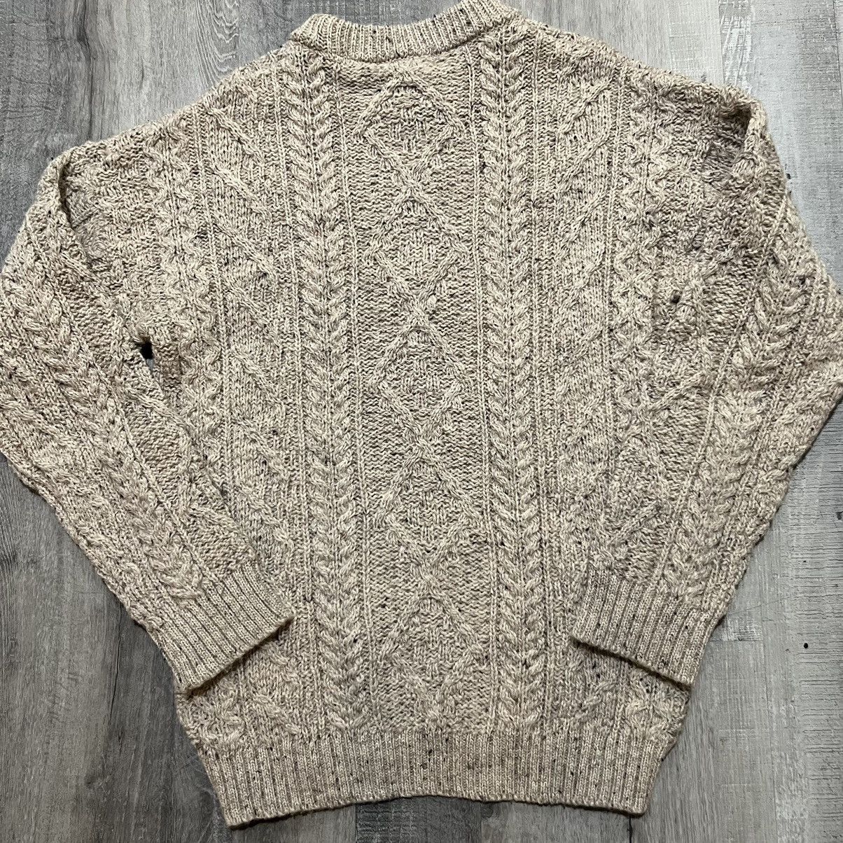 Vintage British Wool Naturally Jumper Oatmeal Cable Knit Sweater Size US M / EU 48-50 / 2 - 3 Thumbnail
