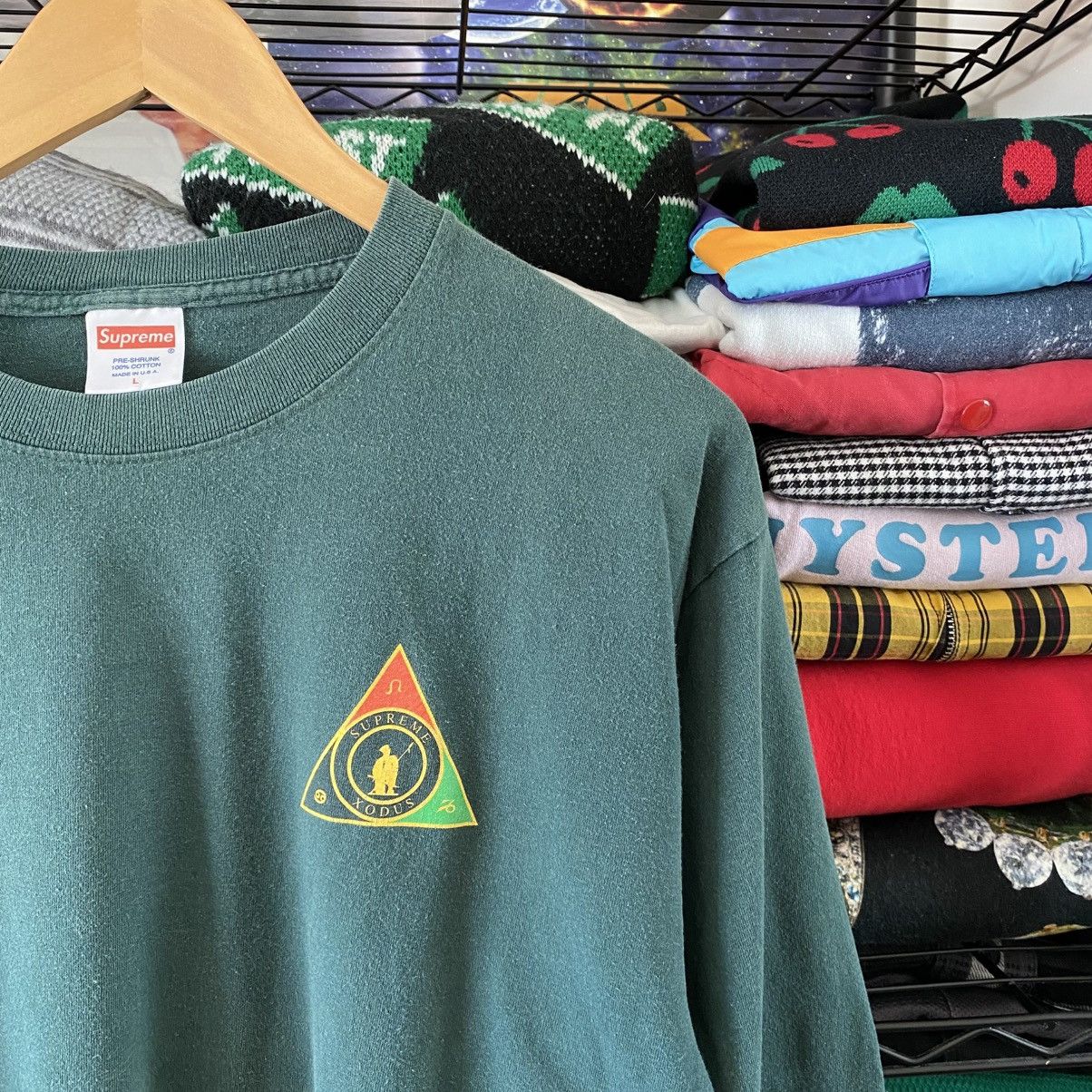 Supreme Supreme Xodus T-Shirt Longsleeve Green 2012 Vintage Grunge Size US L / EU 52-54 / 3 - 5 Thumbnail