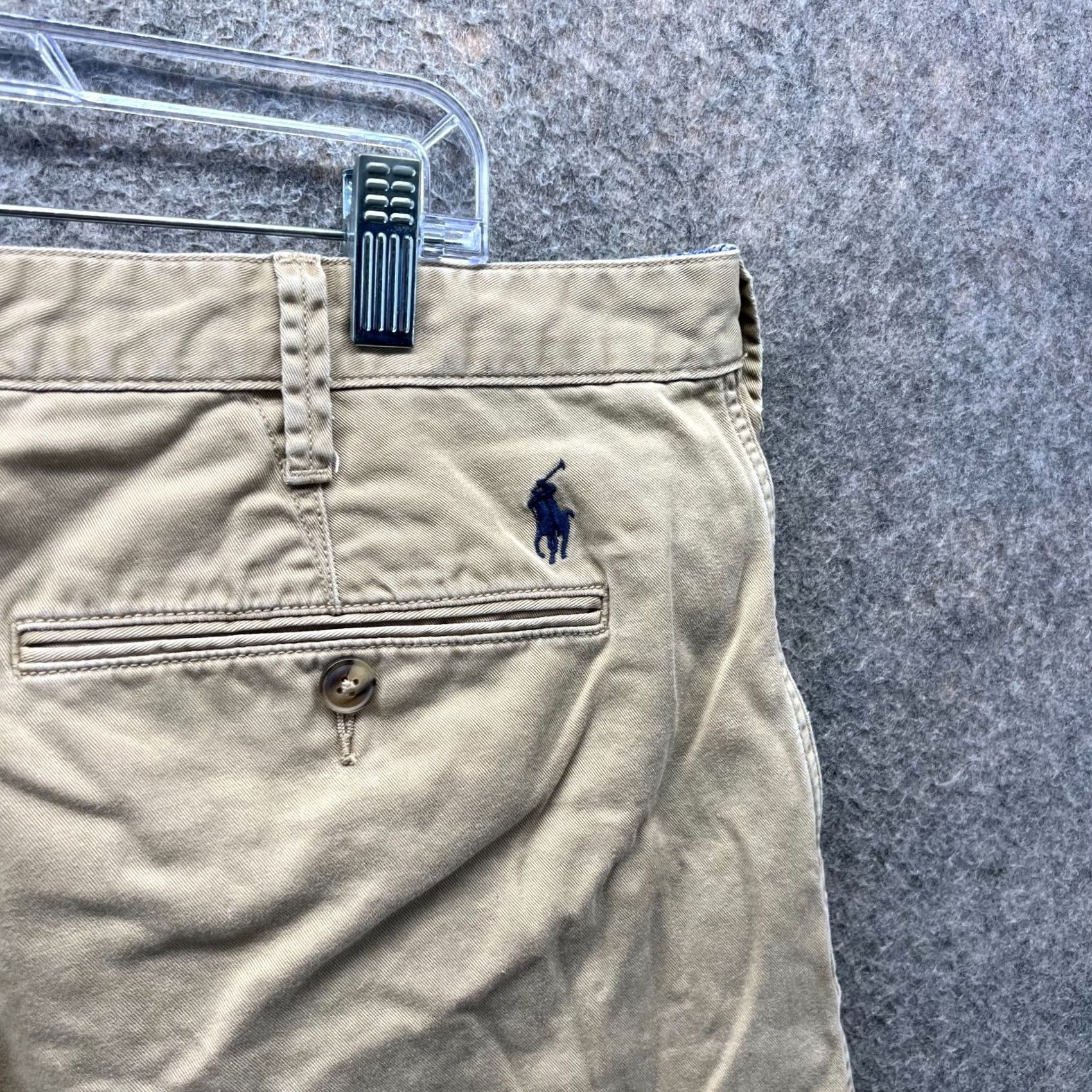 Polo Ralph Lauren Polo Ralph Lauren Shorts Men 36 Khaki Chino Flat Front Relaxed Cotton Tan Vintage No Size US M / EU 48-50 / 2 - 6 Thumbnail