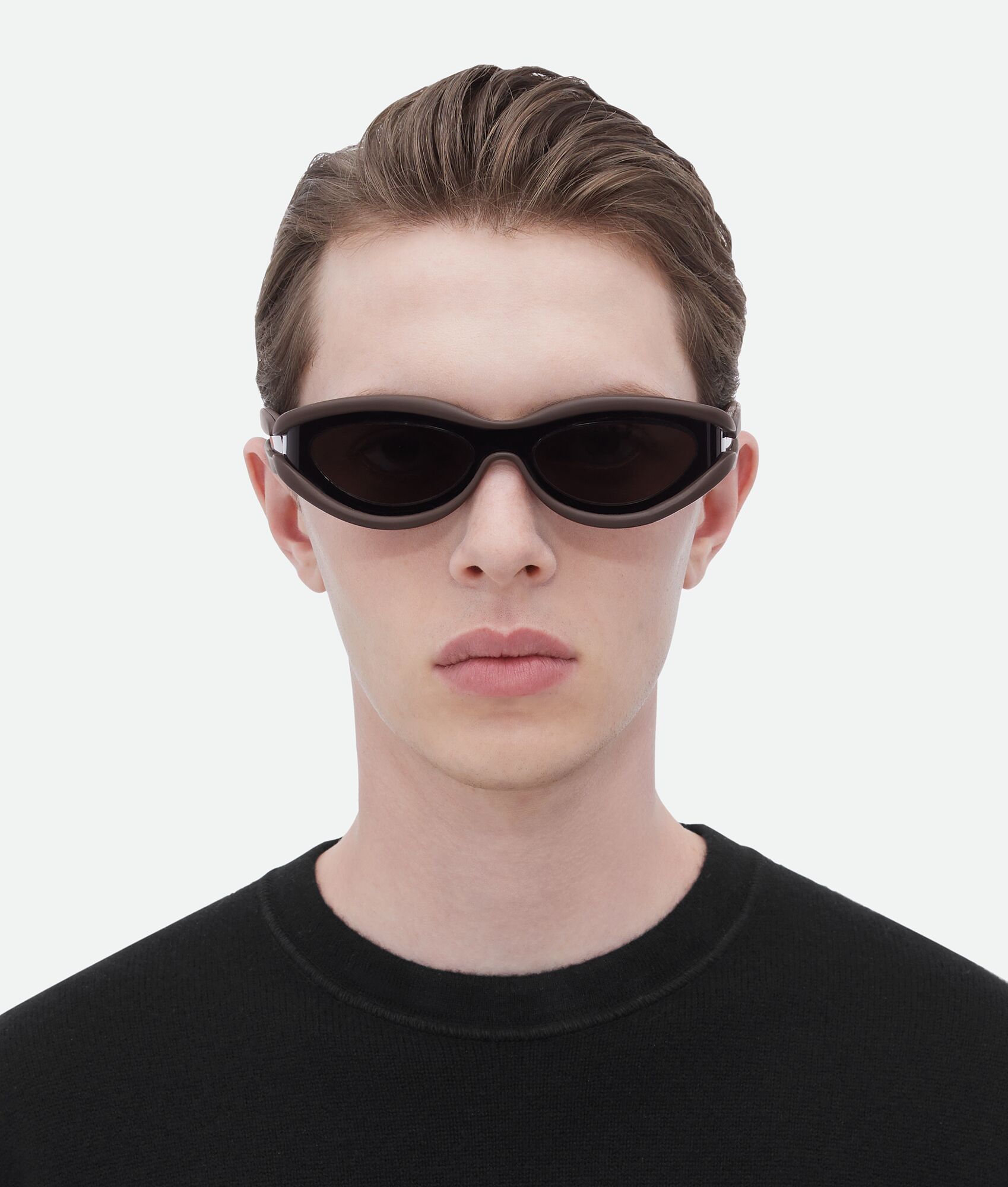Bottega Veneta o1n1vont0525 Size: OS / Unisex Hem Sunglasses in Black/Brown Size ONE SIZE - 6 Thumbnail
