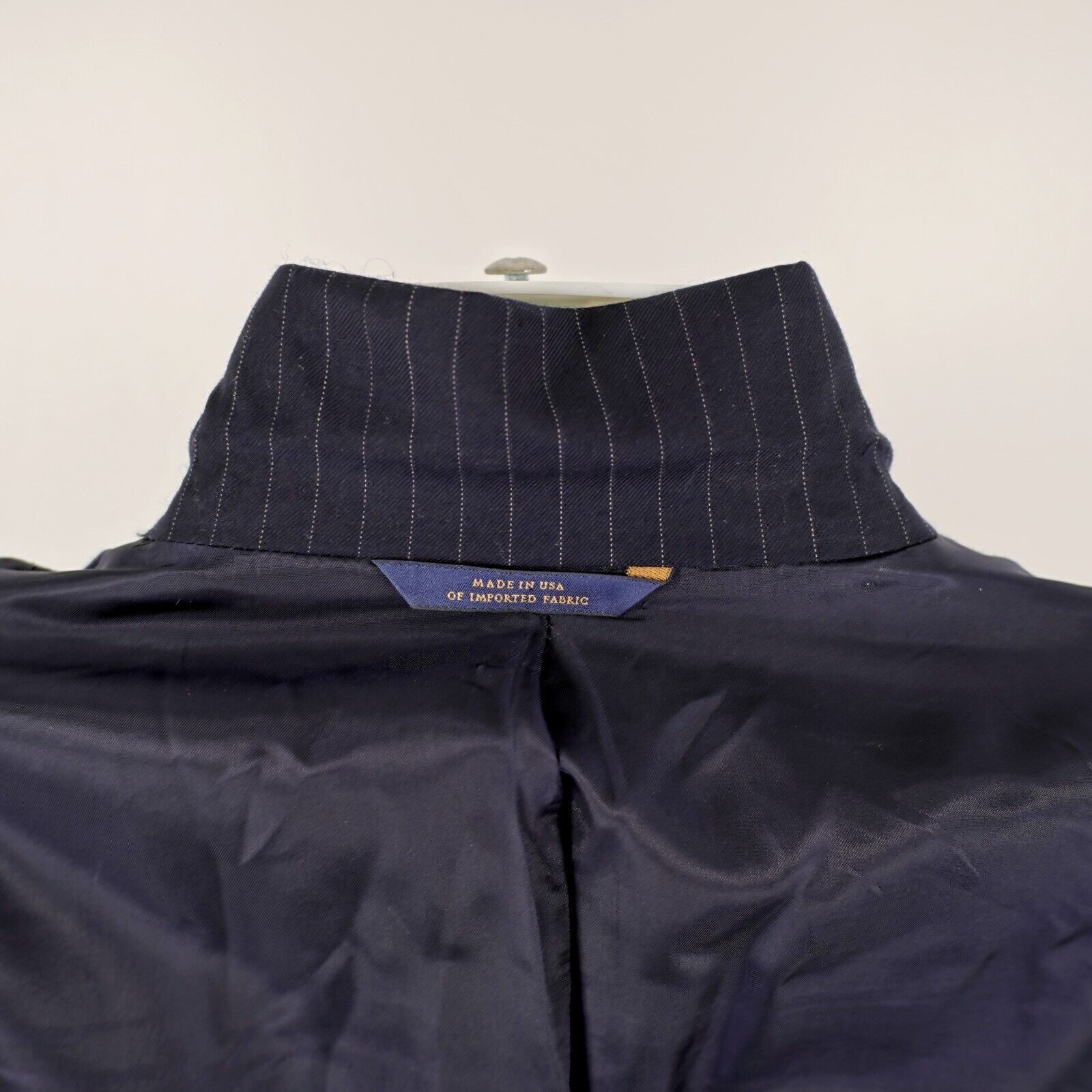 Brooks Brothers Brooks Brothers Bespoke Wool Blue Striped 2 Button Suit Jack Size 44R - 12 Thumbnail