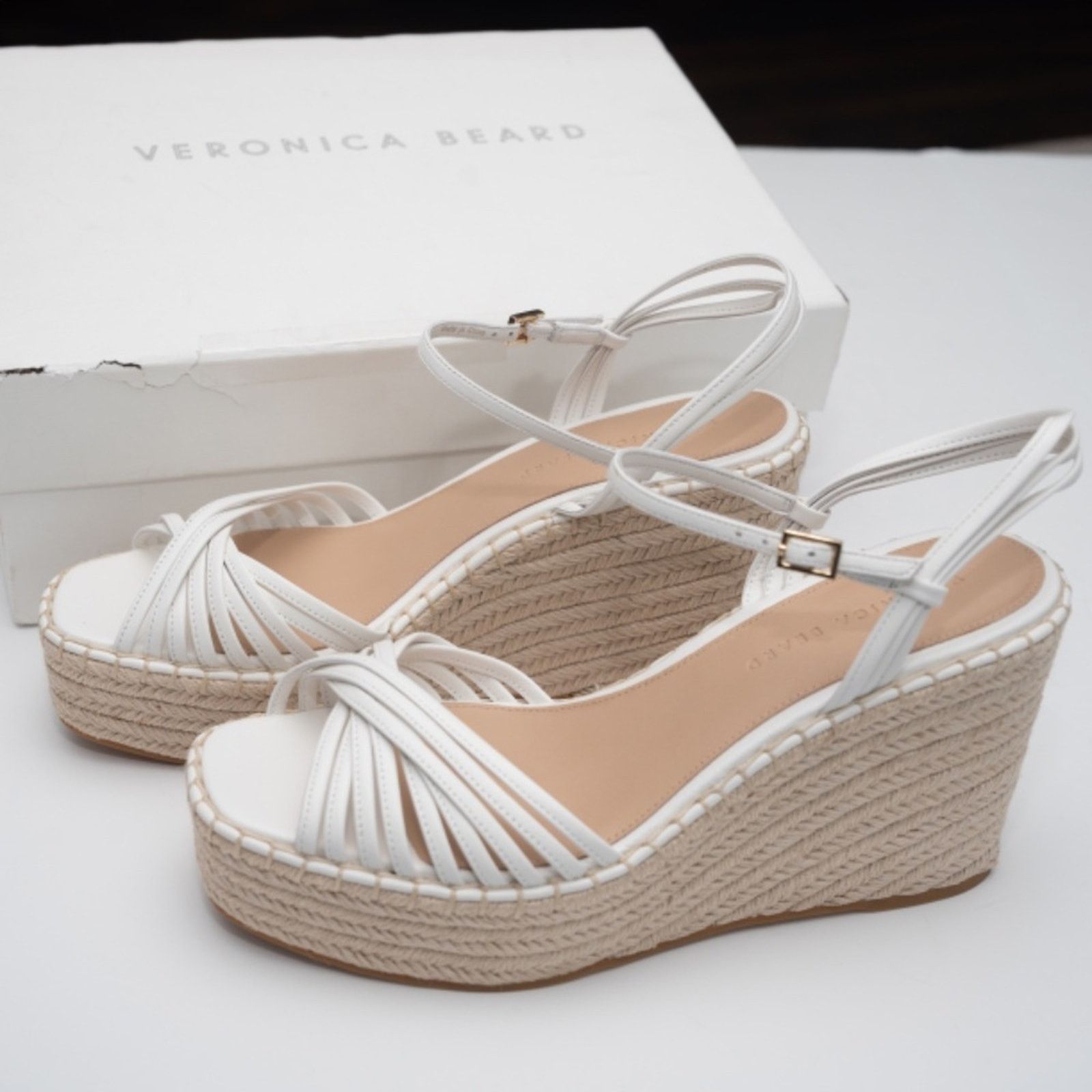 Veronica Beard Veronica Beard. Ravina Ankle Strap Espadrille Wedge Sandals Size US 10 / IT 40 - 10 Thumbnail