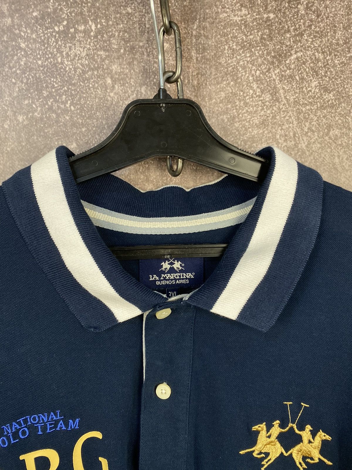 La Martina Vintage La Martina Argentina Flag Graphic Polo Racing Rare Size US XXL / EU 58 / 5 - 6 Thumbnail