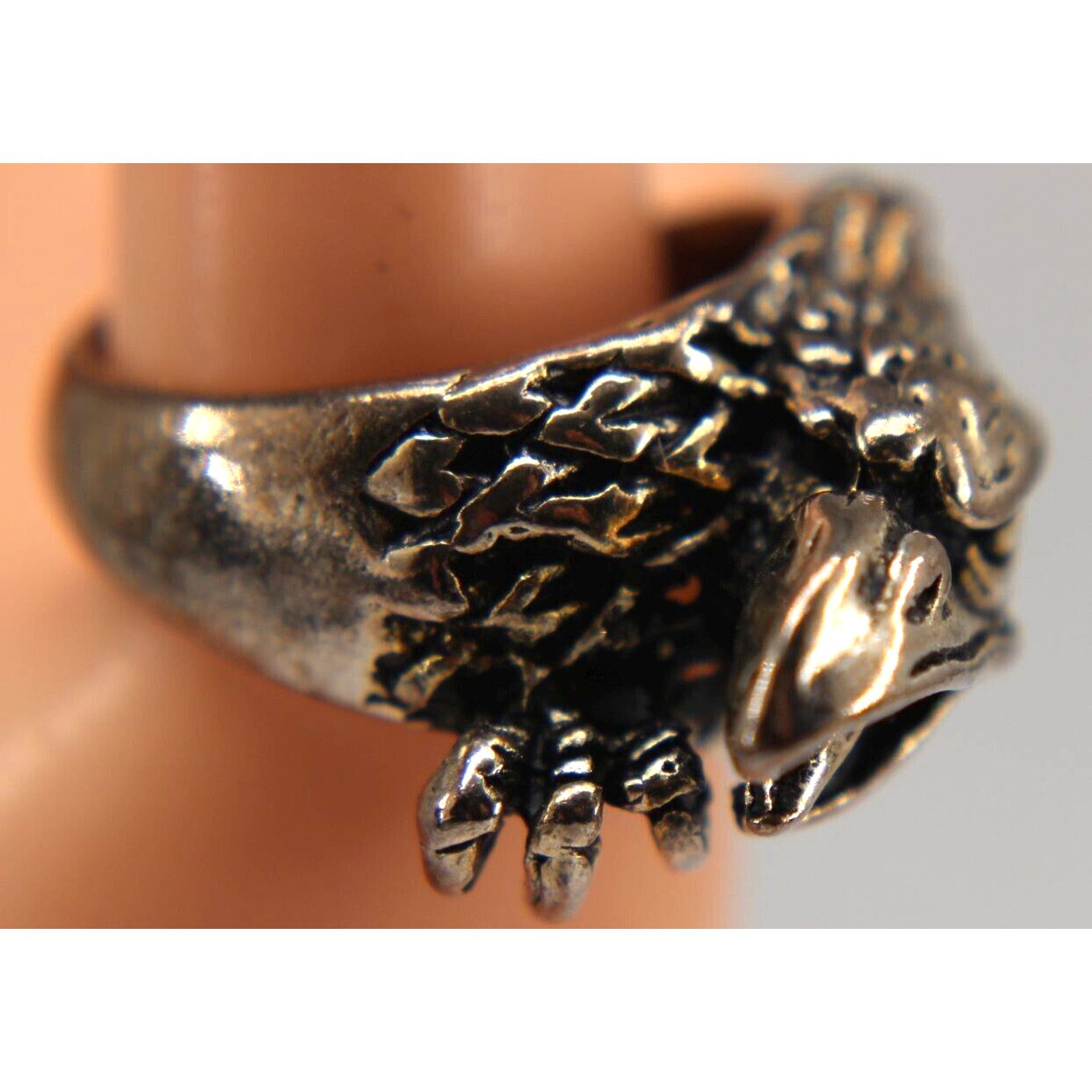 Other Silvertone Eagle Men's Ring • Claws Head Feathers Sz 11 Size ONE SIZE - 2 Thumbnail
