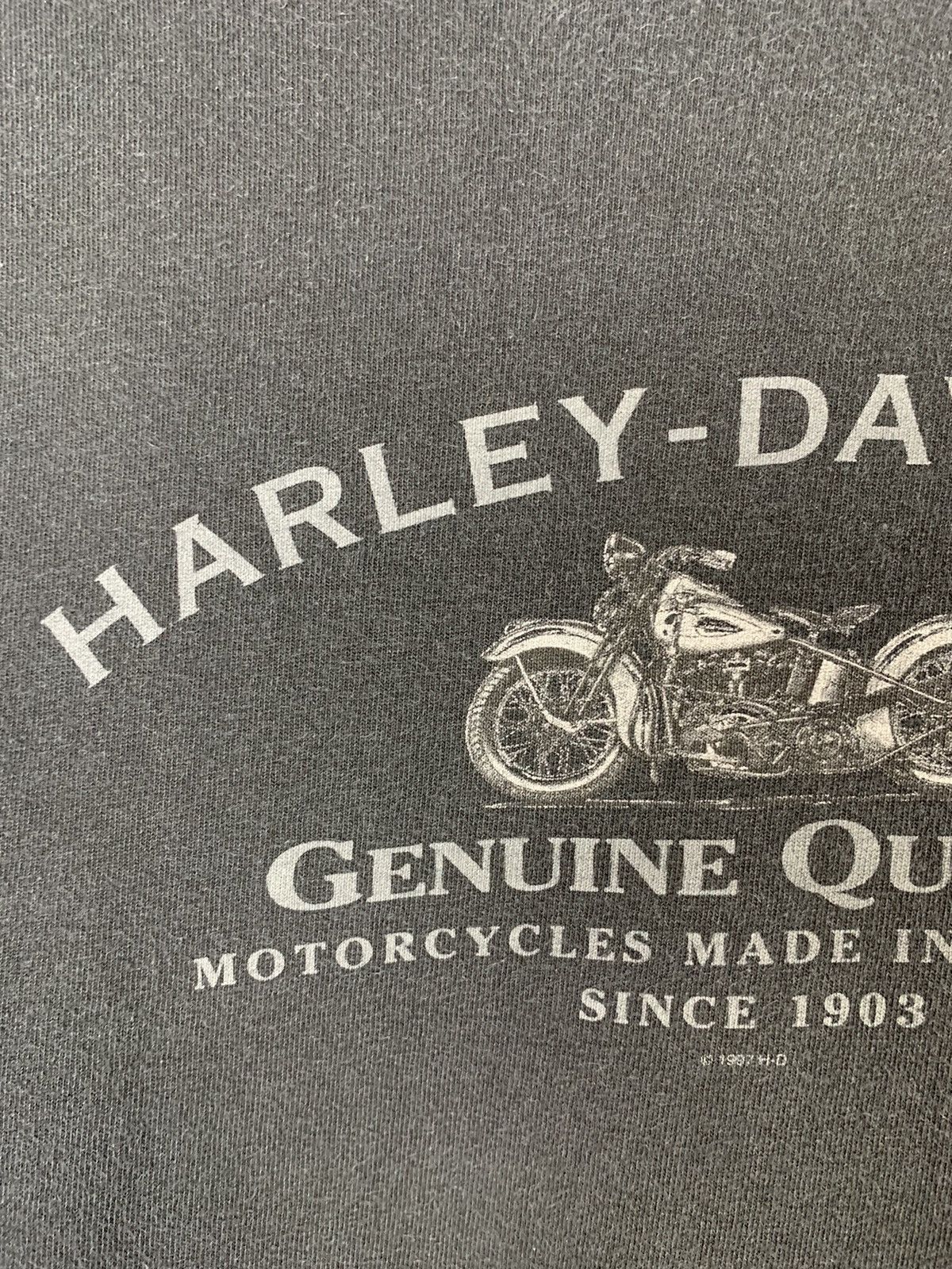 Harley Davidson × Vintage Vintage 90s Harley Davidson Faded Single Stitch T-shirt Size US XL / EU 56 / 4 - 8 Thumbnail