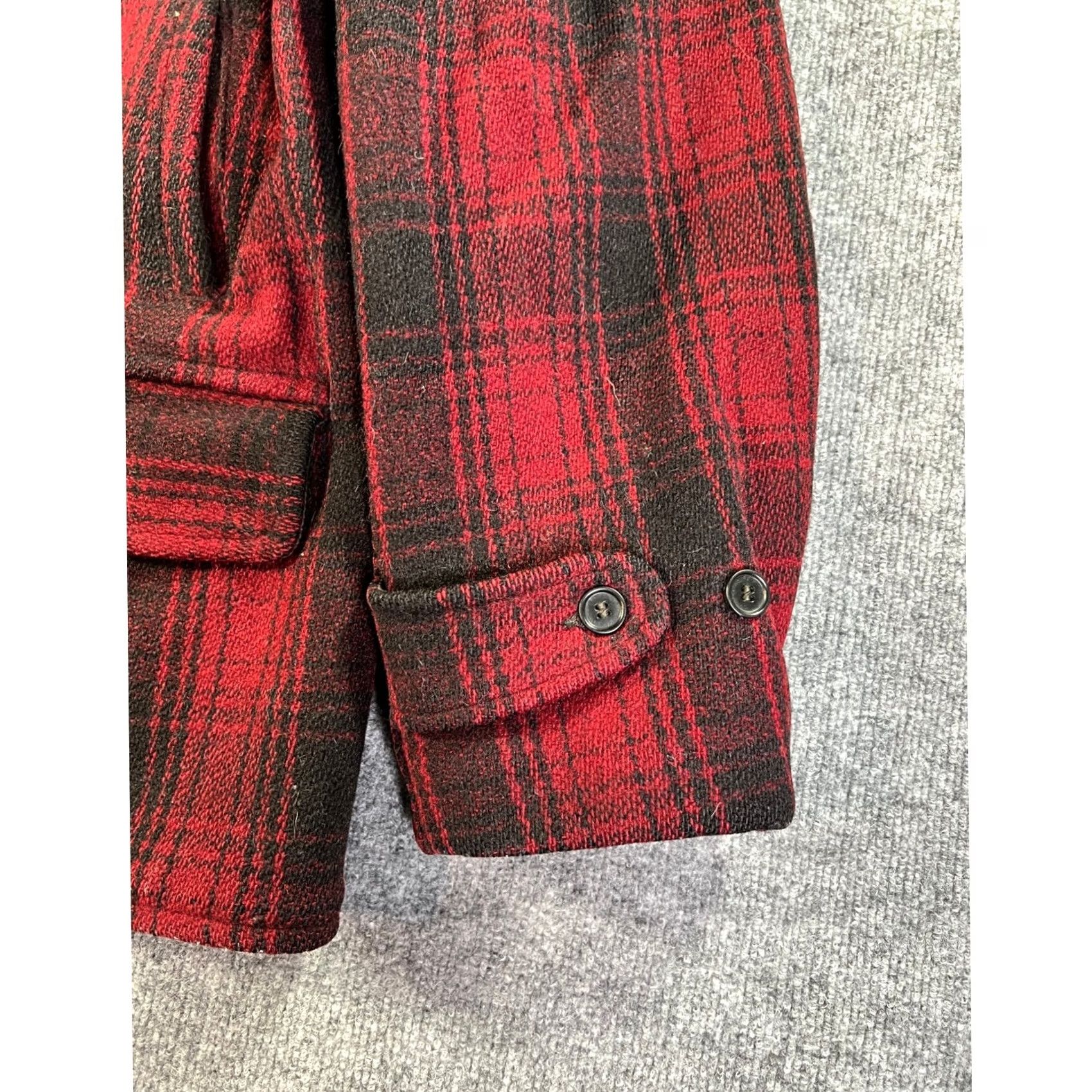 Carter's VINTAGE Carter's H.W. Carter & Sons Wool Hunting Jacket Mens XL Red Black 1950s Size US XL / EU 56 / 4 - 4 Thumbnail