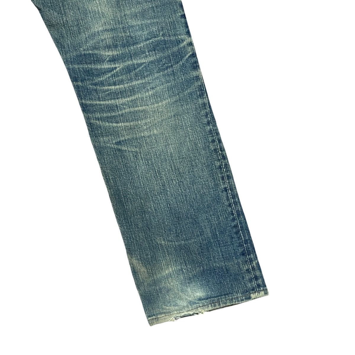 Johnbull Vtg Distressed Faded Straight Selvedge Jeans Made in Japan Size US 32 / EU 48 - 19 Thumbnail