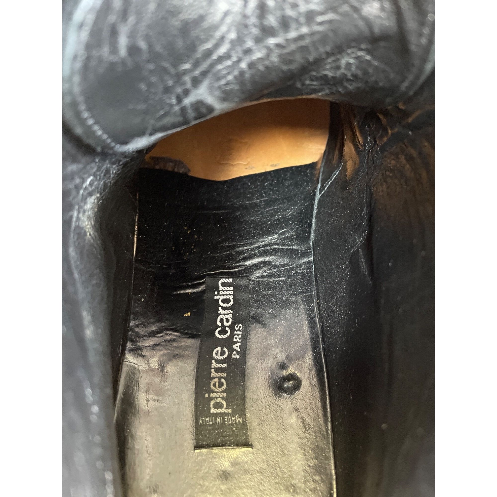 Pierre Cardin Pierre Cardin Mens Black Leather Ankle Chukka Boots Size 12 Size US 12 / EU 45 - 15 Thumbnail