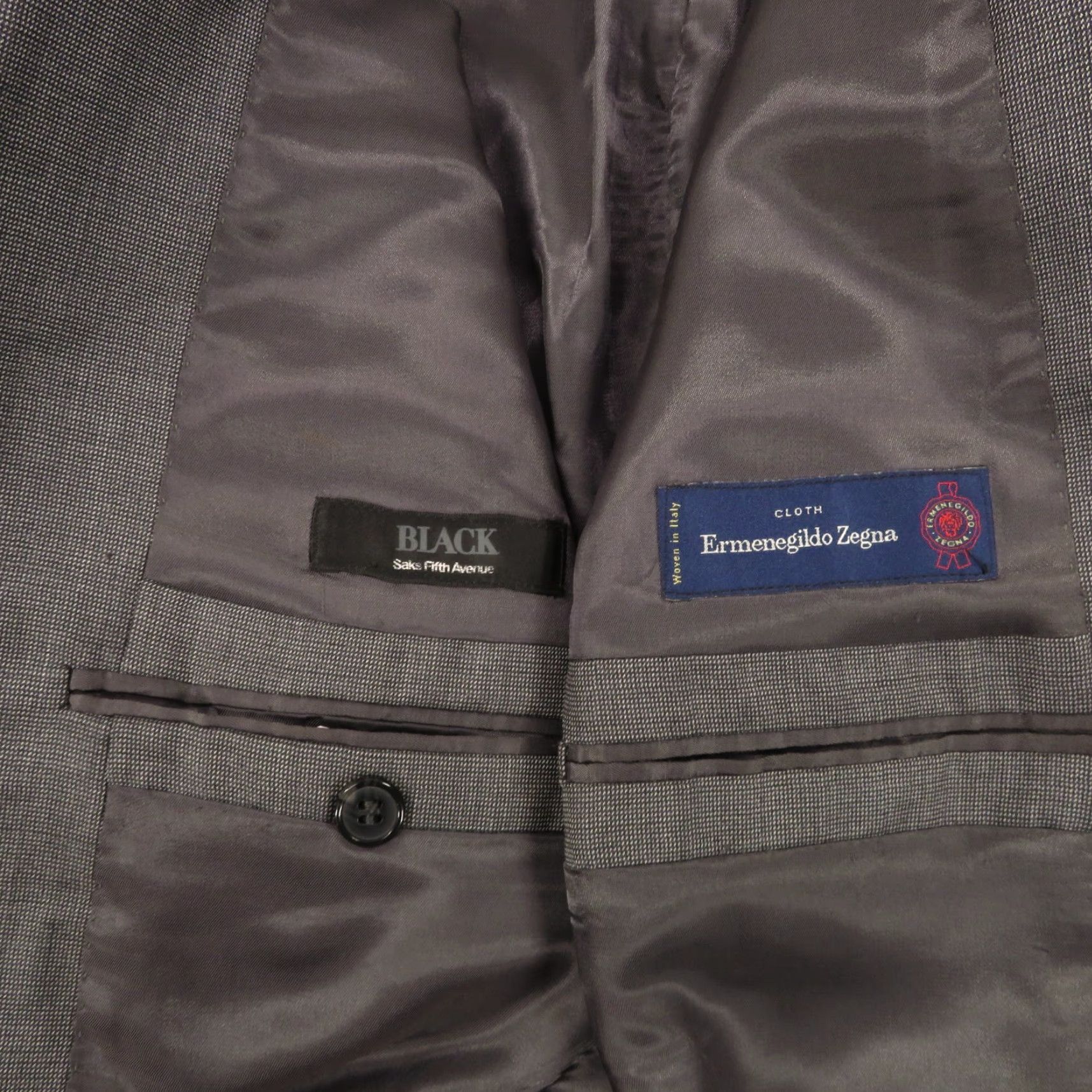 Ermenegildo Zegna Ermenegildo Zegna Suit 2 Piece Charcoal Wool Silk Jacket Pant 44L 36x32 Men Regular Notch Lapel Size 44R - 7 Thumbnail