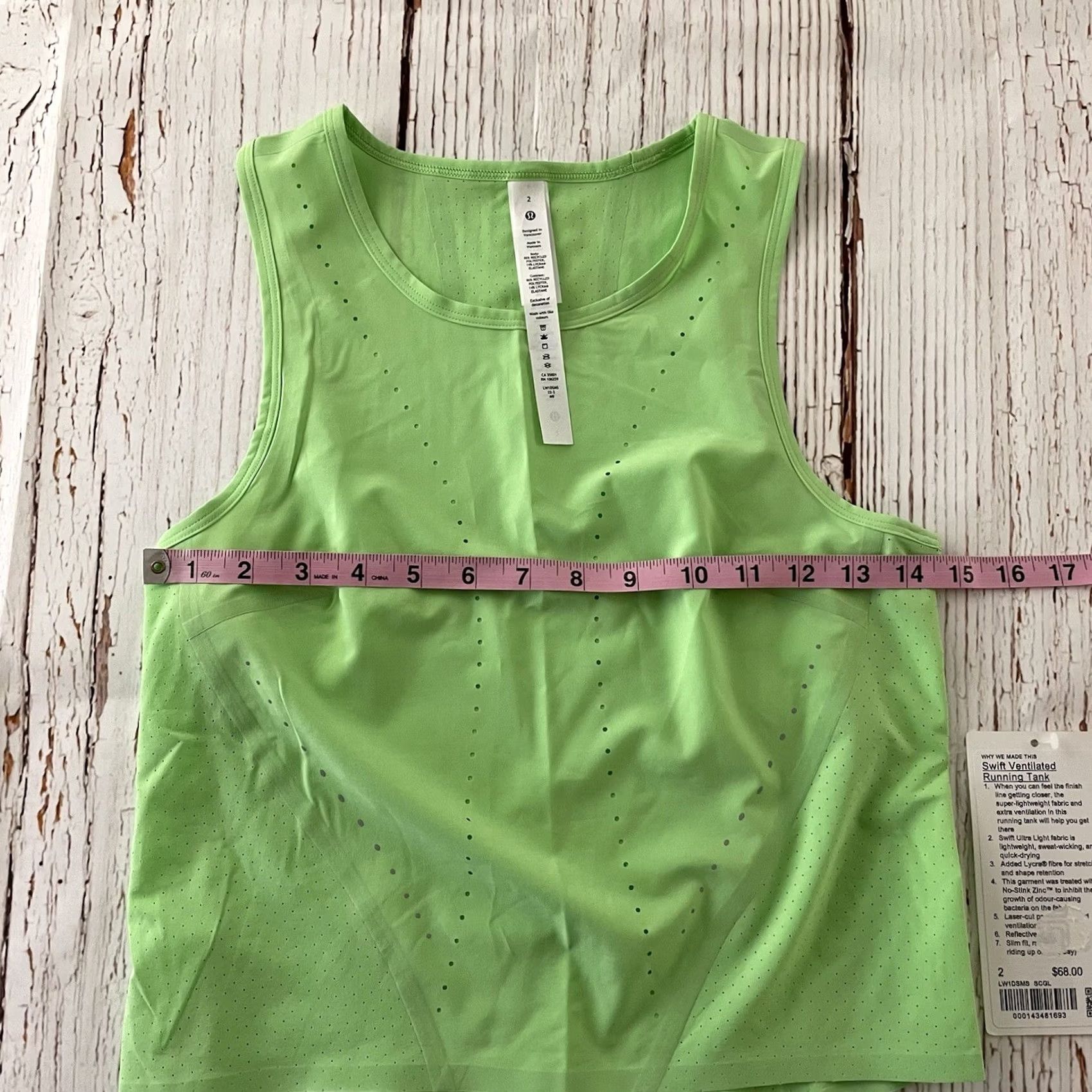 Lululemon Lululemon Swift Ventilated Running Tank Women's 2 Lime Green Tank Women 2 Lime Green Running & Jogging Size XS / US 0-2 / IT 36-38 - 4 Thumbnail
