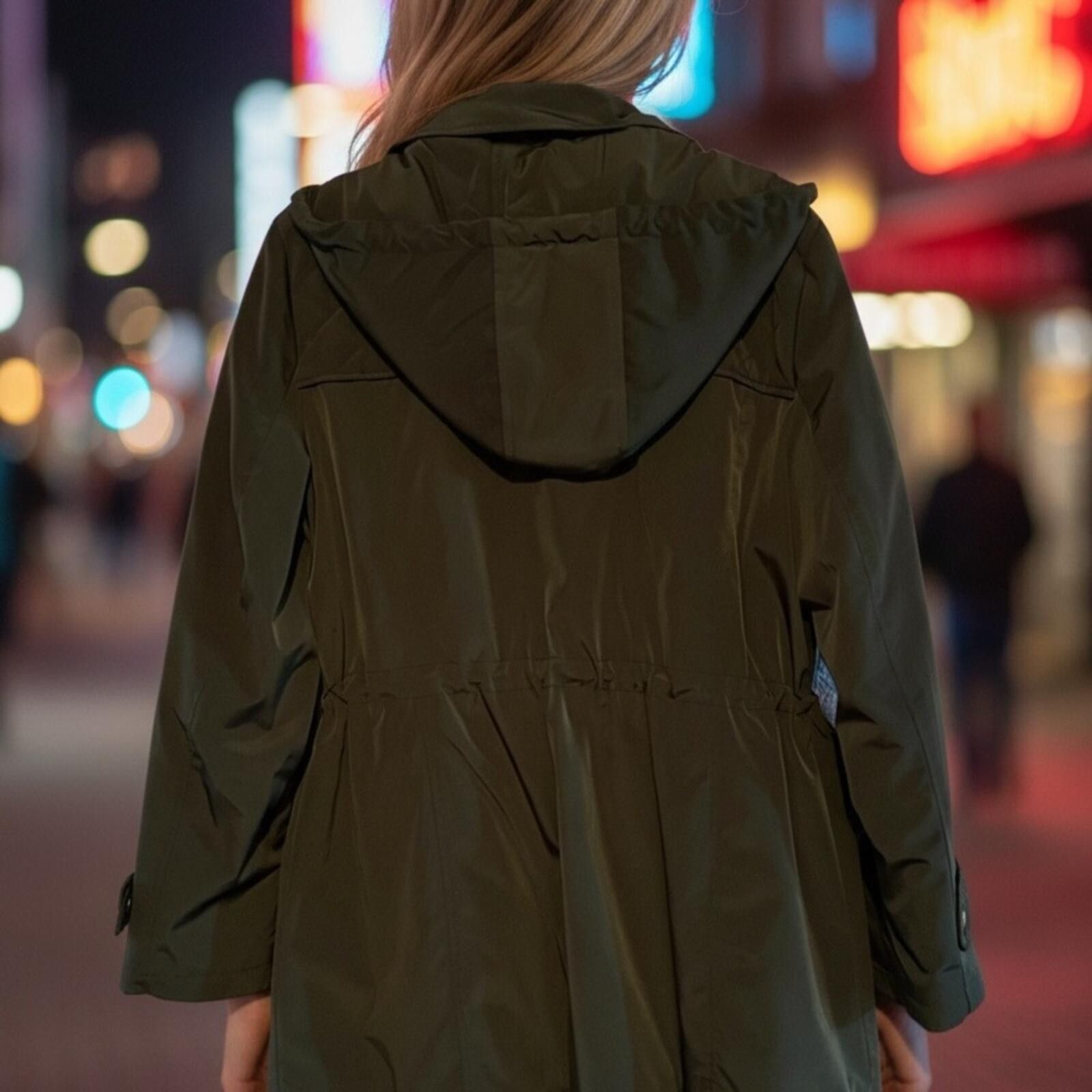 Unknown London Women's Olive Green Hooded Utility Jacket Size S / US 4 / IT 40 - 5 Thumbnail