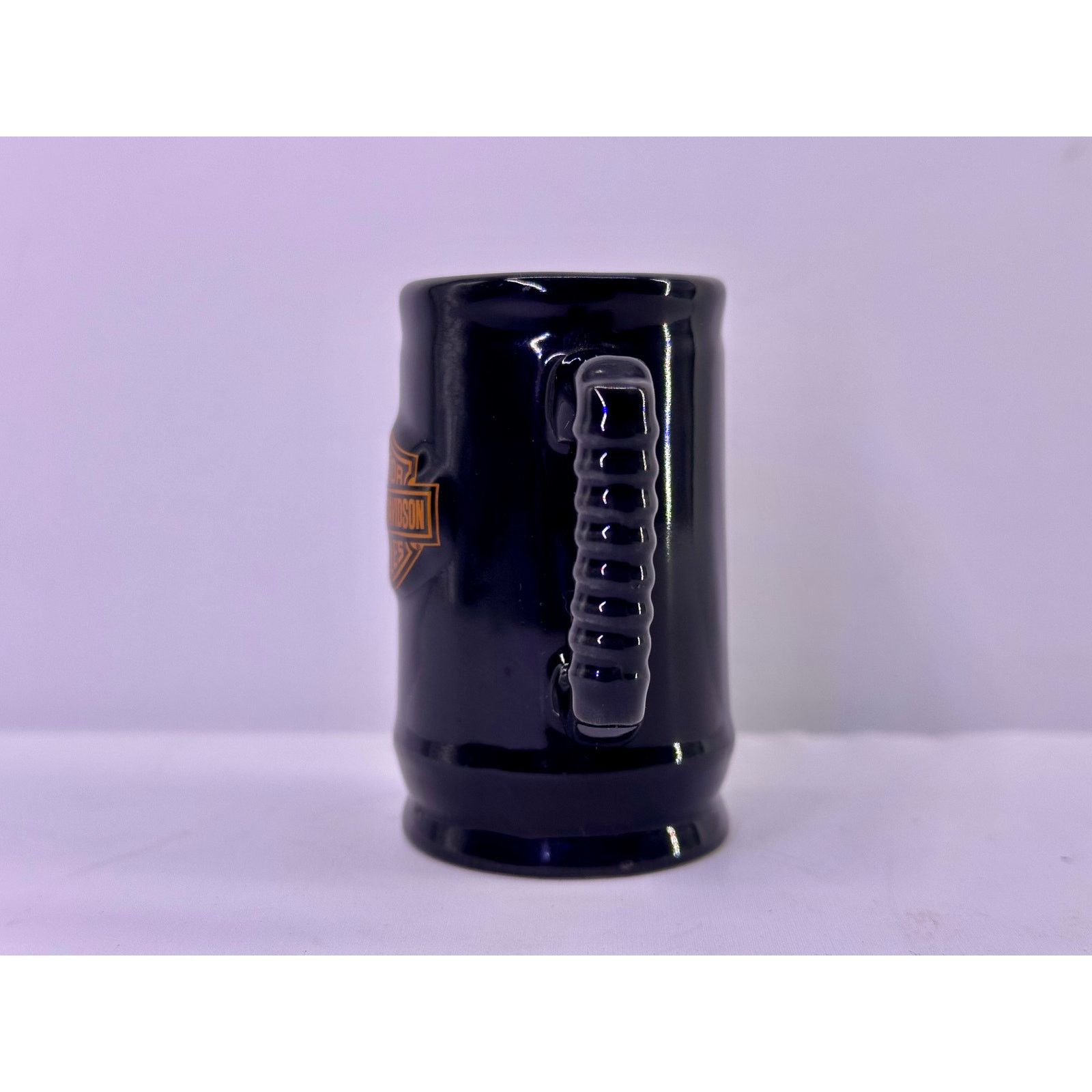 Harley Davidson Harley Davidson Shot Mug Black and Orange Shield 3”Tall Size ONE SIZE - 4 Thumbnail
