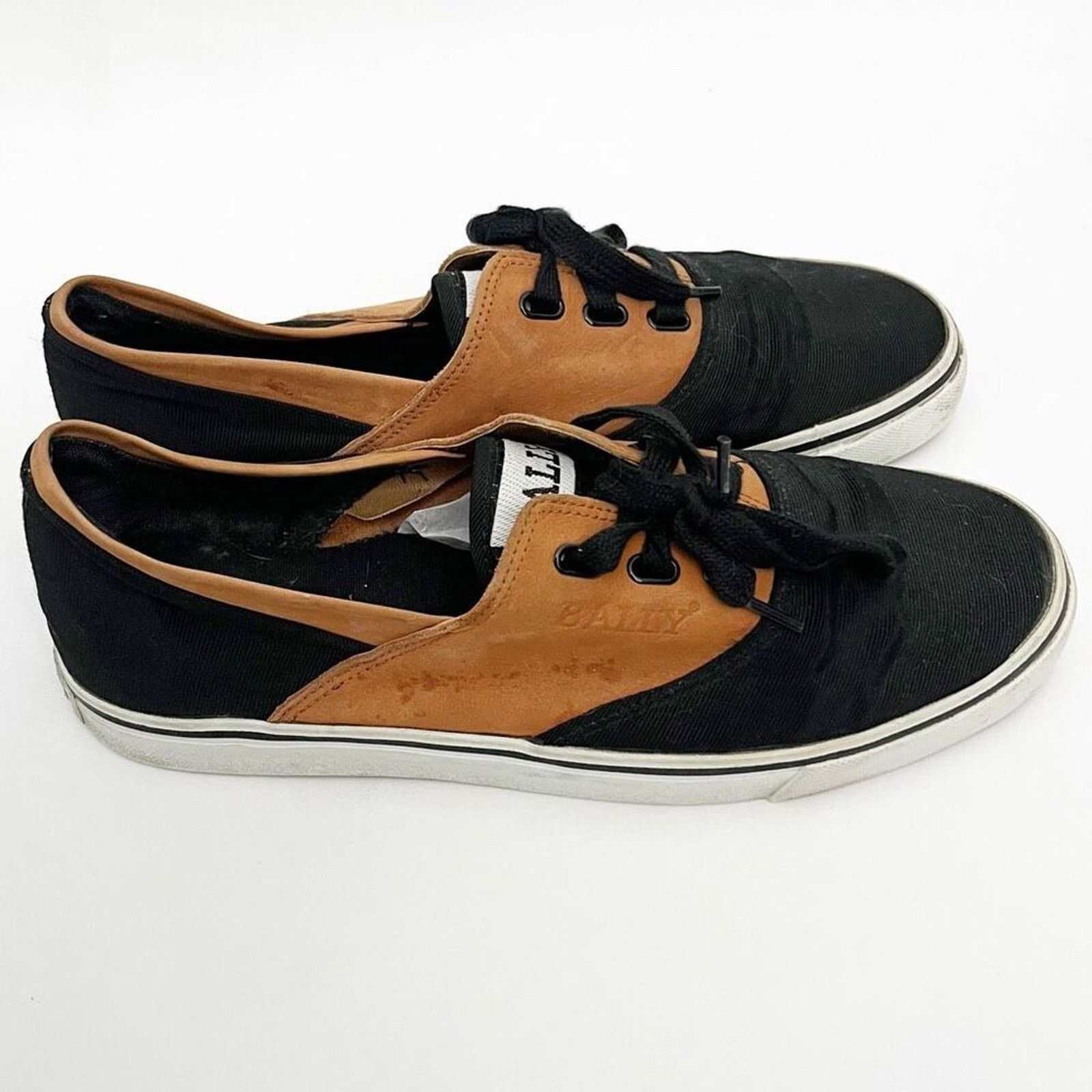 Bally Bally Mens Casual Sneakers Black Camel Lace Up Size 8.5 Size US 8.5 / EU 41-42 - 2 Thumbnail