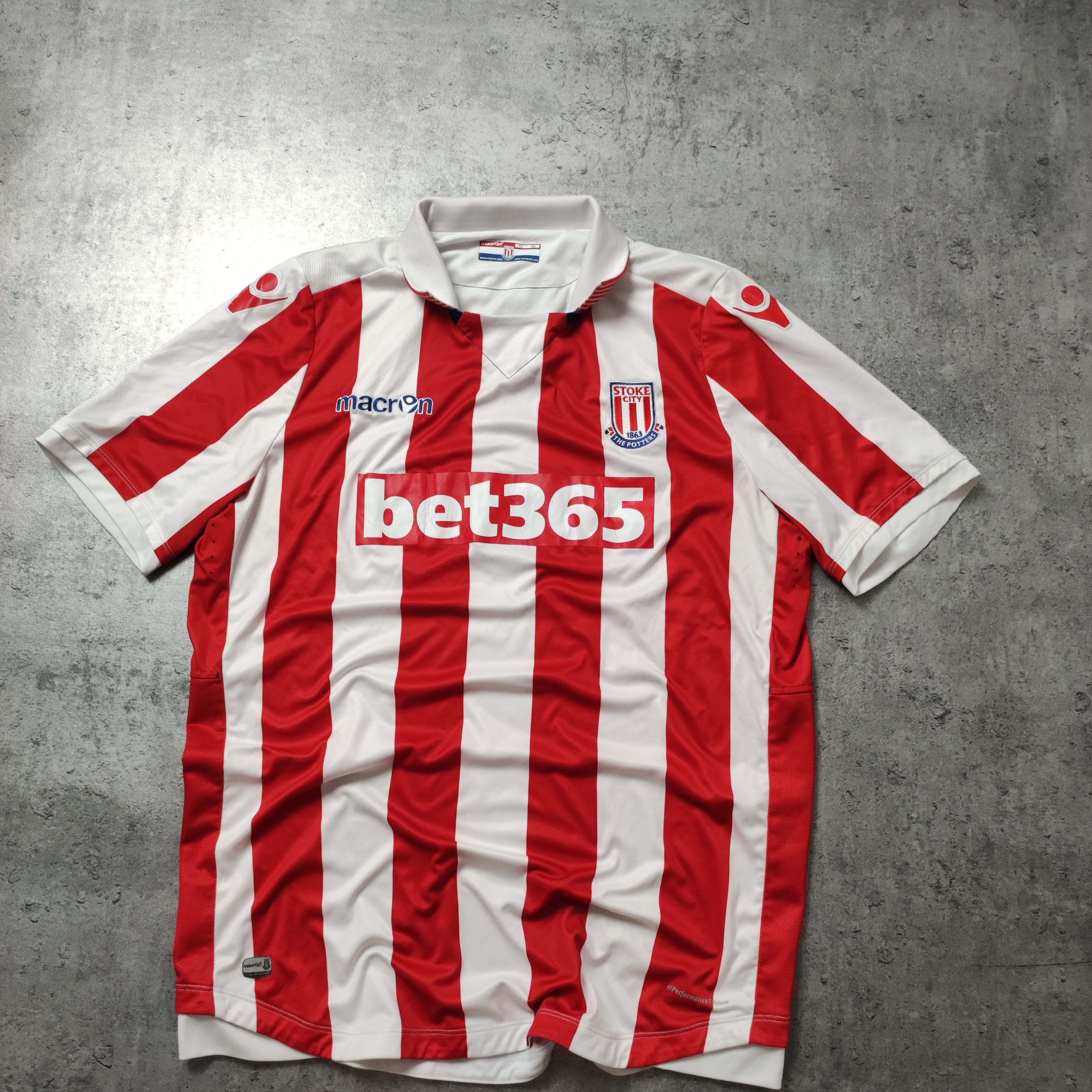 Vintage RARE 3XL Size Stoke City Football England Home 2016 Jersey Size US XXL / EU 58 / 5 - 2 Thumbnail
