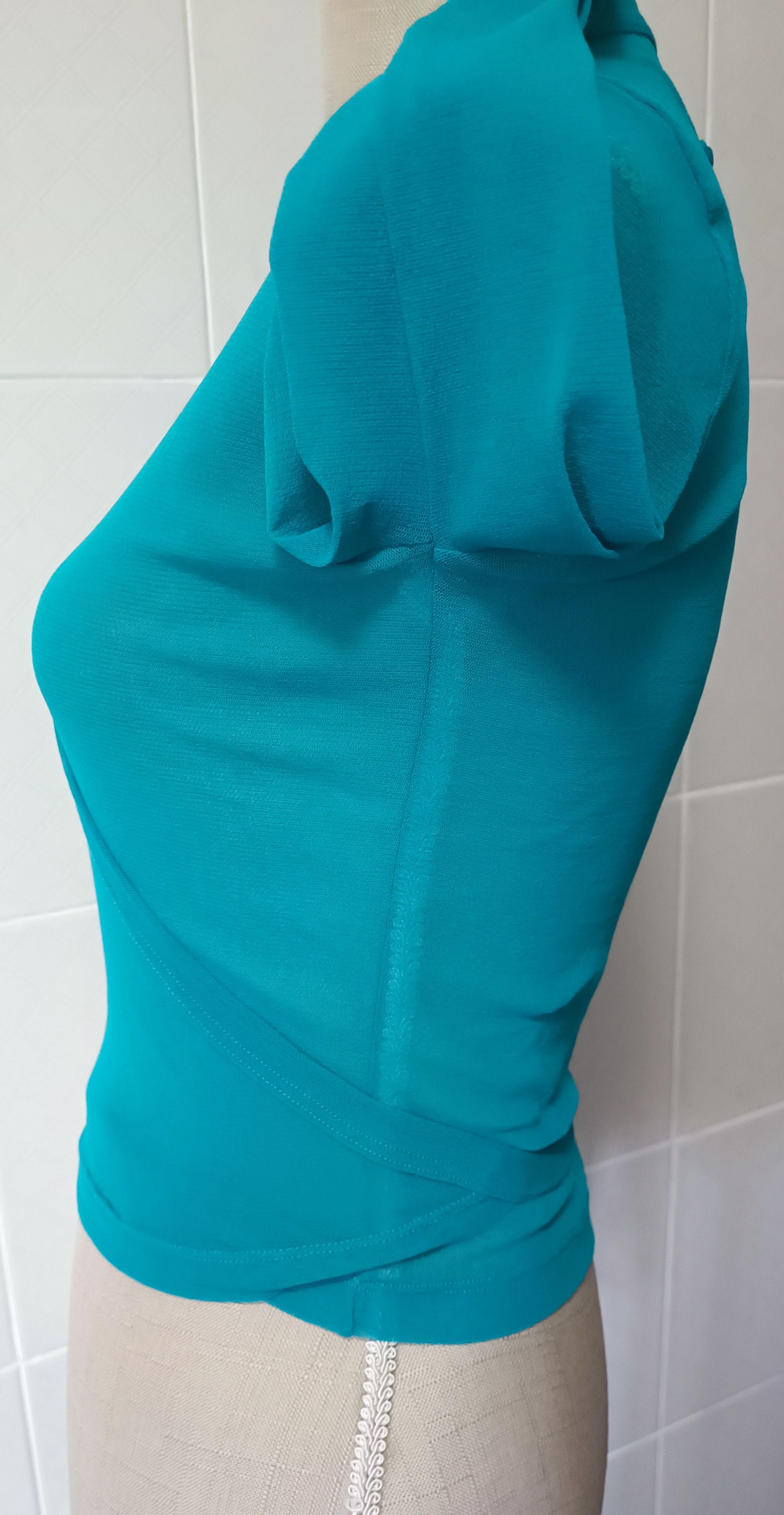 Jean Paul Gaultier 90's - Turquoise mesh cache coeur / top Size L / US 10 / IT 46 - 11 Thumbnail