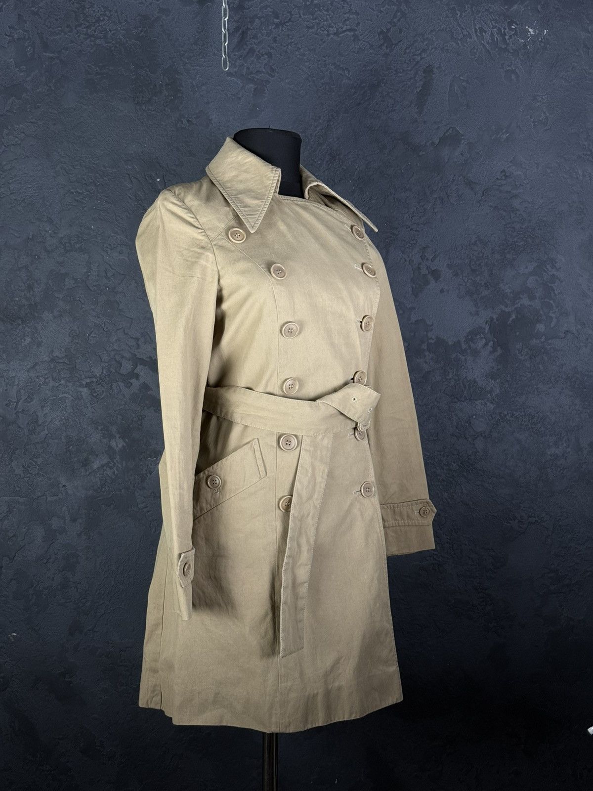 Helmut Lang Vintage Helmut Lang Women’s Double-Breasted Trench Coat 38 Size XS / US 0-2 / IT 36-38 - 8 Thumbnail